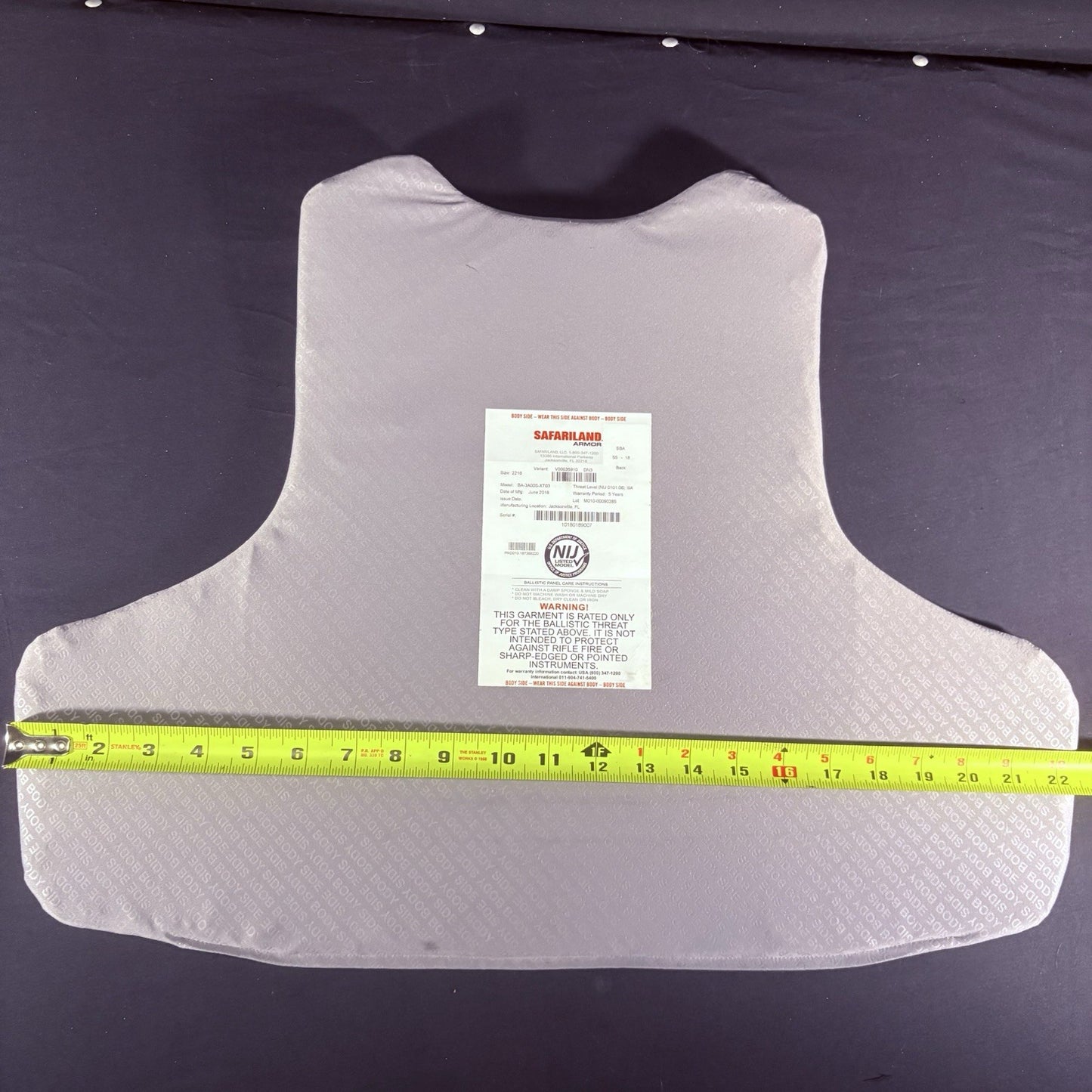 Safariland Xtreme 3A Bullet Proof Vest Size XL NEW Blauer Armorskin Carrier Vest15