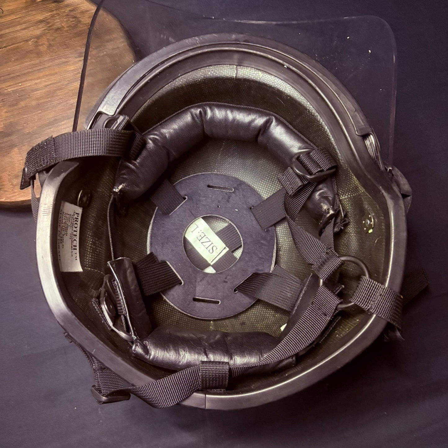 Protech IIIA (3A) Ballistic Helmet Removable Face Shield Size Large Bullet Proof4