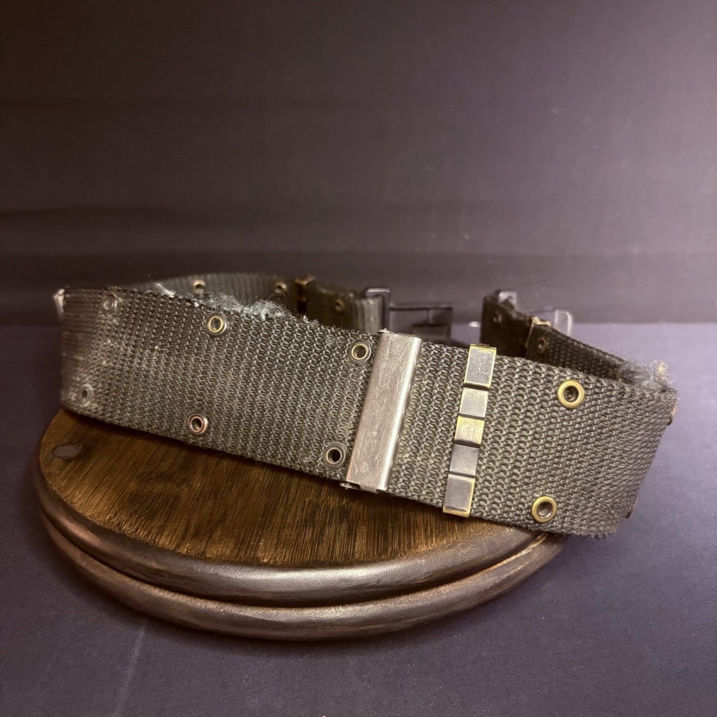 Vintage US Military Pistol Belt Size Large Quick Release Metal Buckle3