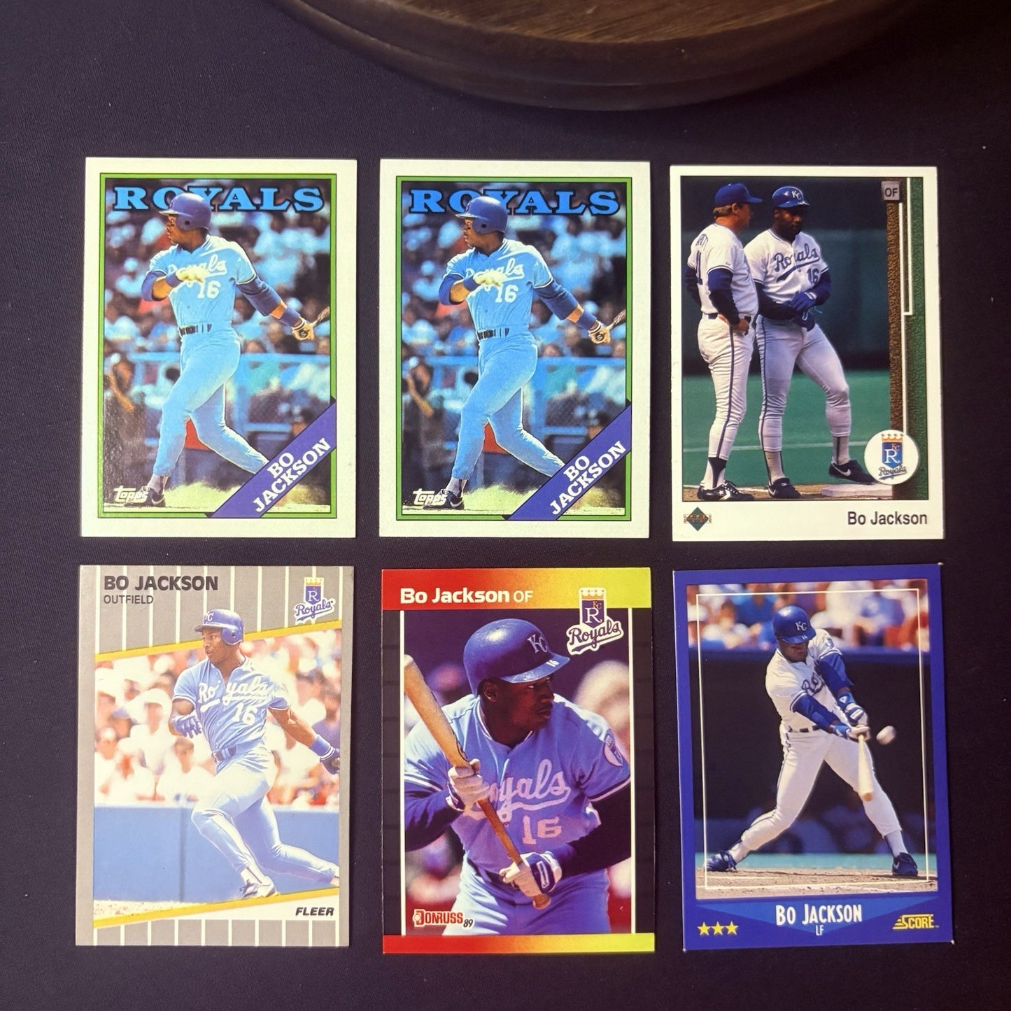 (Lot of 12) 1989 Bo Jackson Trading Cards #221, #540, #750, #180, #208, #2853