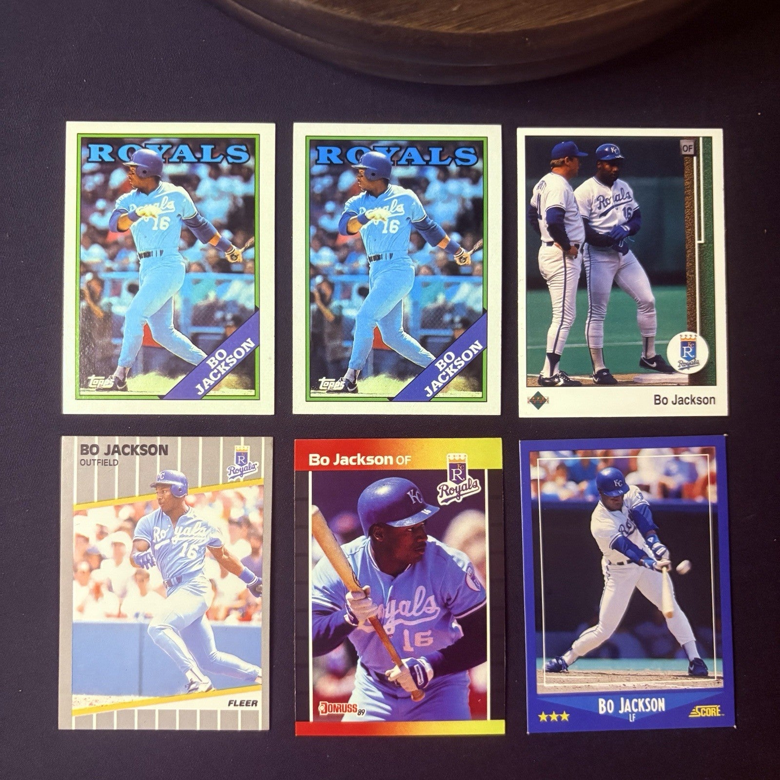 (Lot of 12) 1989 Bo Jackson Trading Cards #221, #540, #750, #180, #208, #2853