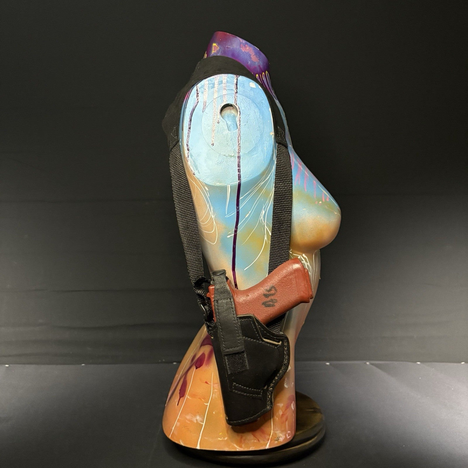 Universal Leather Shoulder Holster LH/RH With Extra Magazine Pouch0