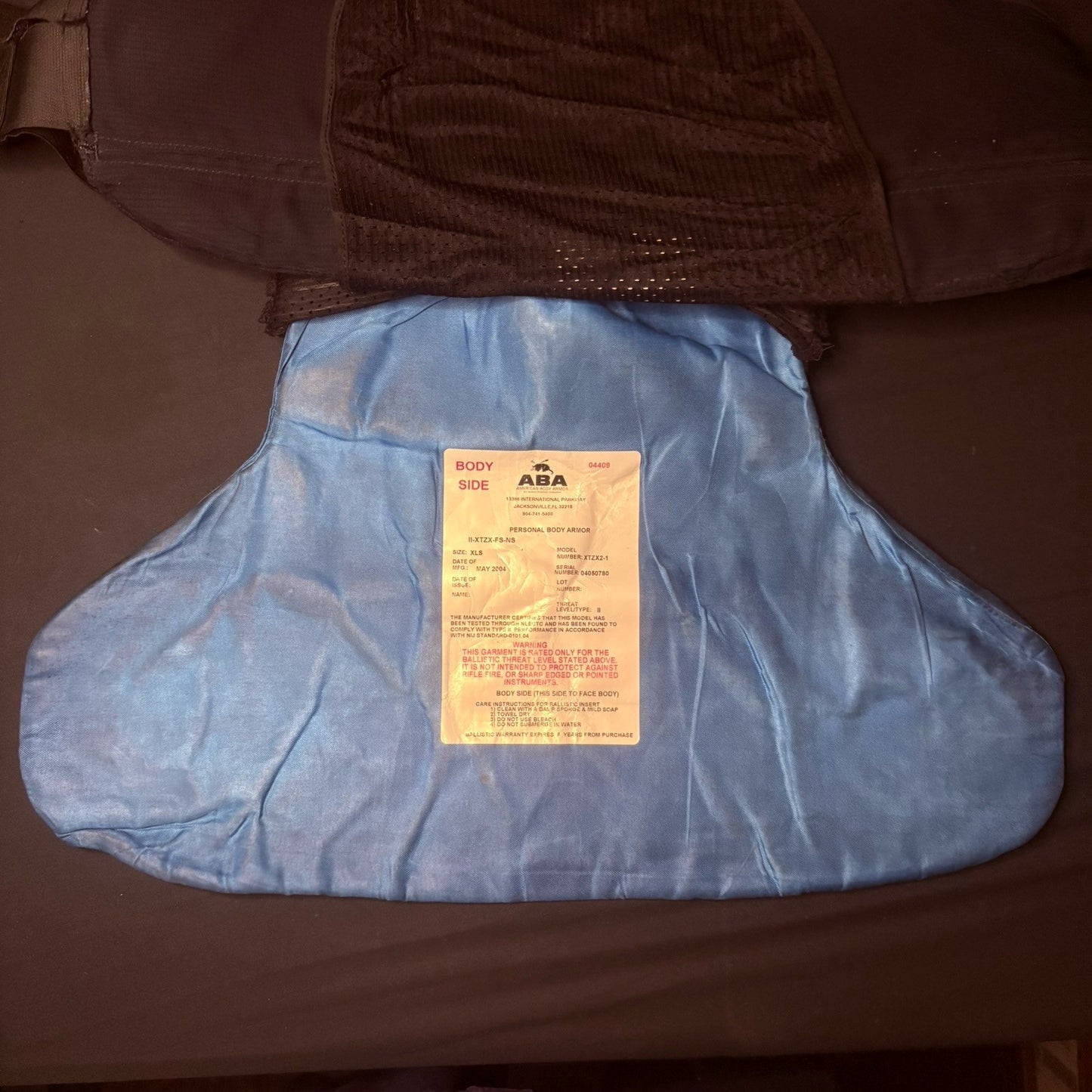 American Body Armor Bullet Proof Vest Level II (2) Size Medium NICE6