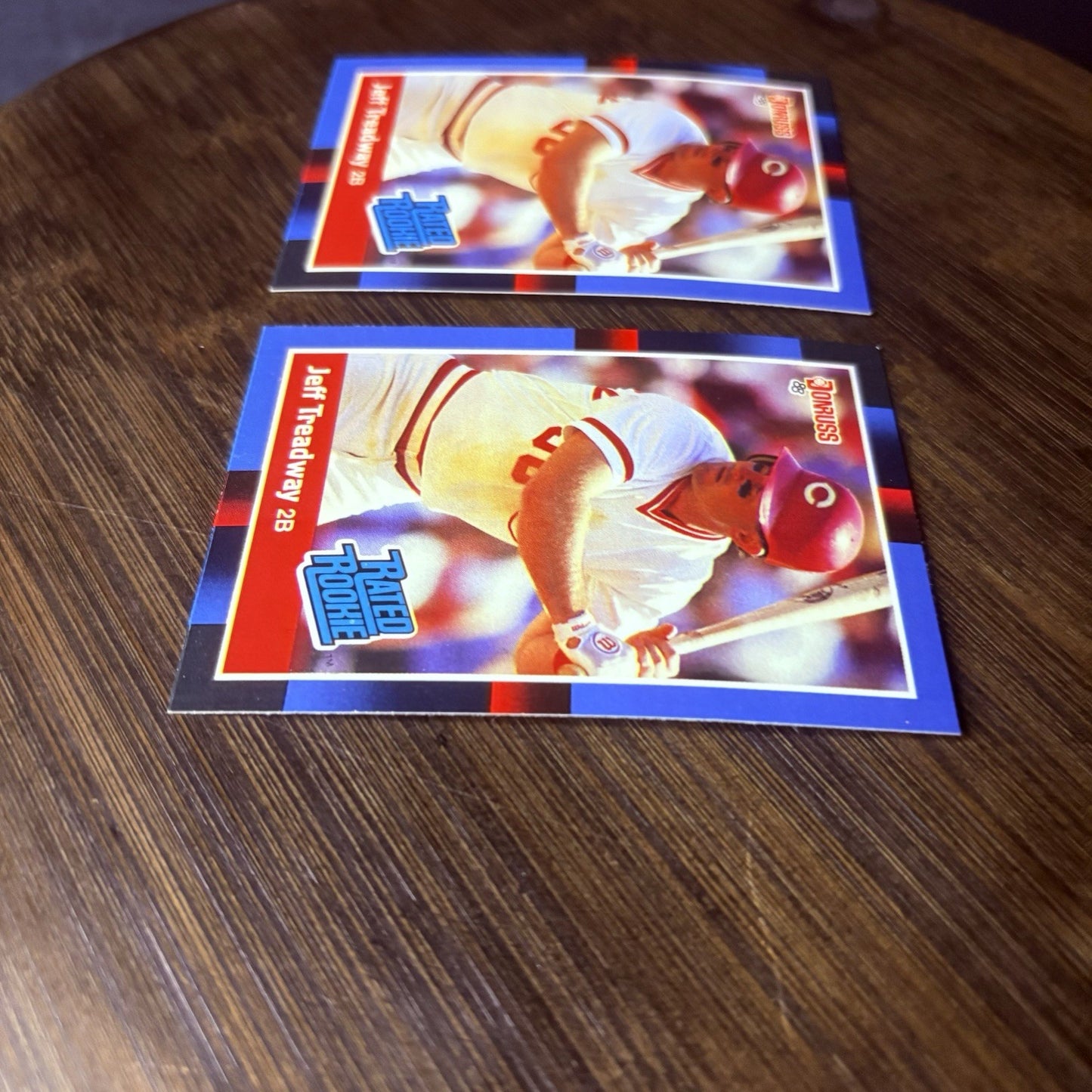 (2) 1988 Donruss #29 Jeff Treadway RC Cincinnati Reds High Grade Card Lot3