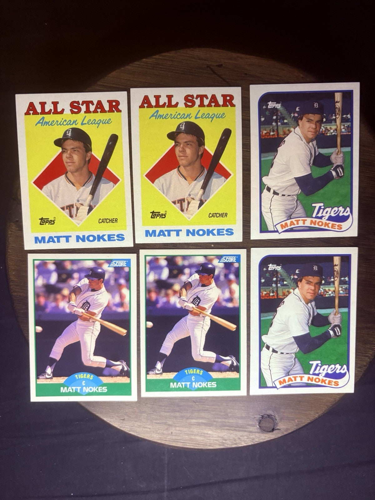 Matt Nokes (Lot of 6) Baseball Cards Detroit Tigers  MLB0