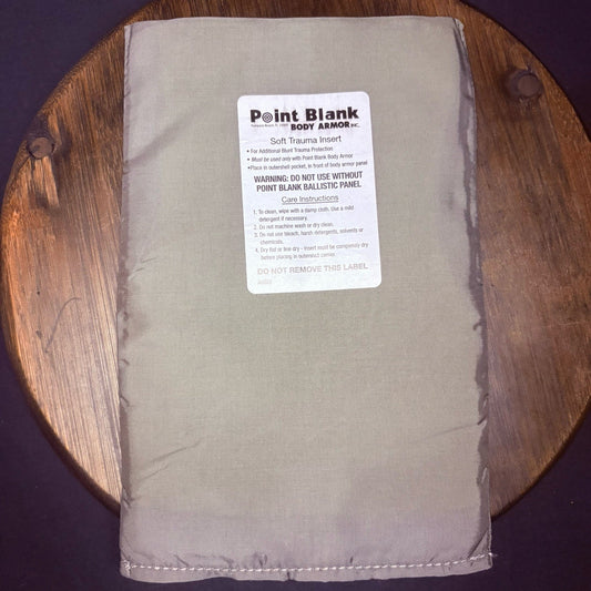 PB Trauma Plate Insert 5x8 Soft Impact Panel Body Armor GREY0