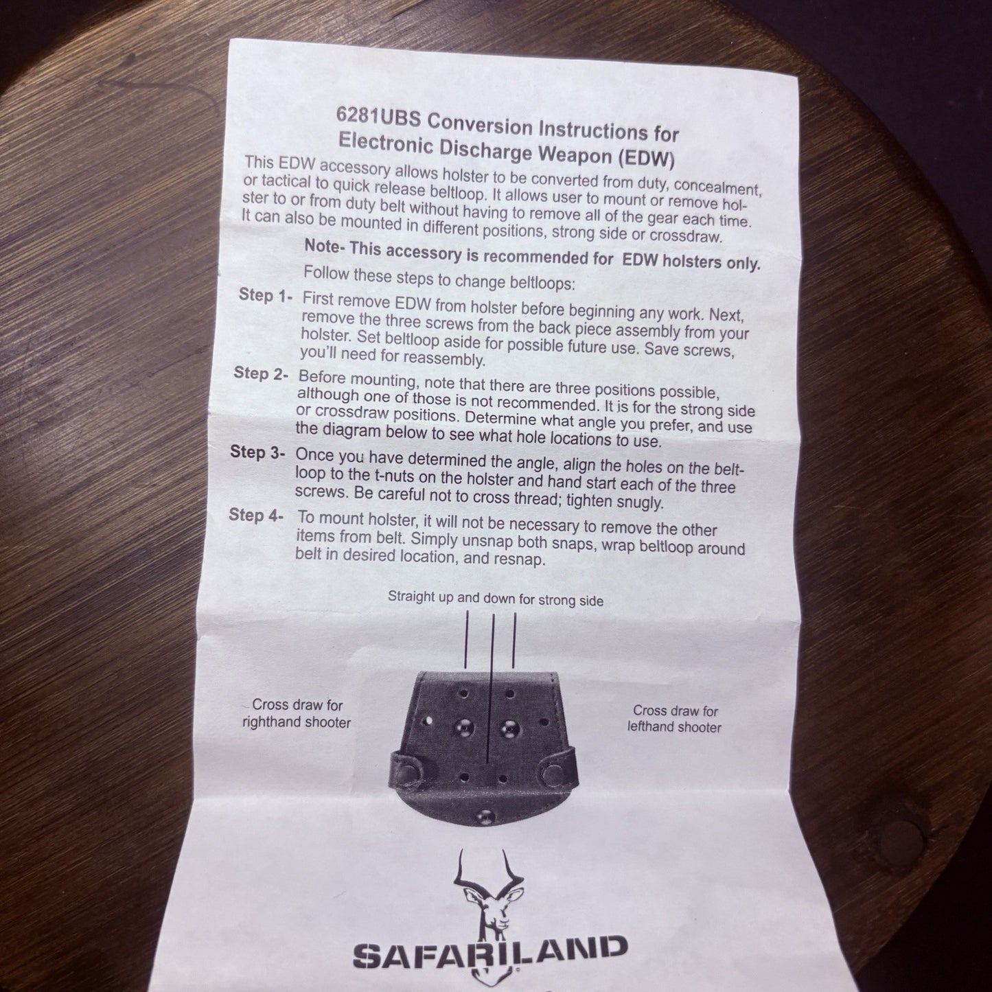 Safariland 6281 UBS-6-225 Conversion Belt Loop Slider For Taser (EDW) Holster10