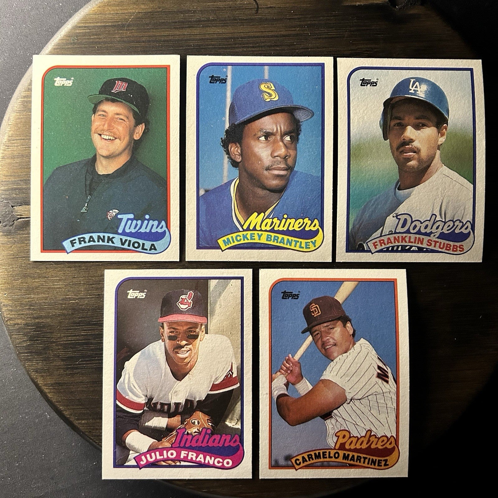 1989 Topps High Grade #120, #568, #697, #55, #449 MLB Trading Cards0