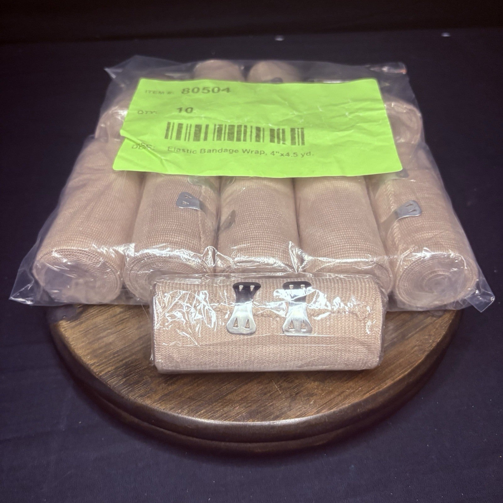 (10 Pack) Cotton Elastic Compression Bandages (4"x4.5yd) Body Wrap With Clips7