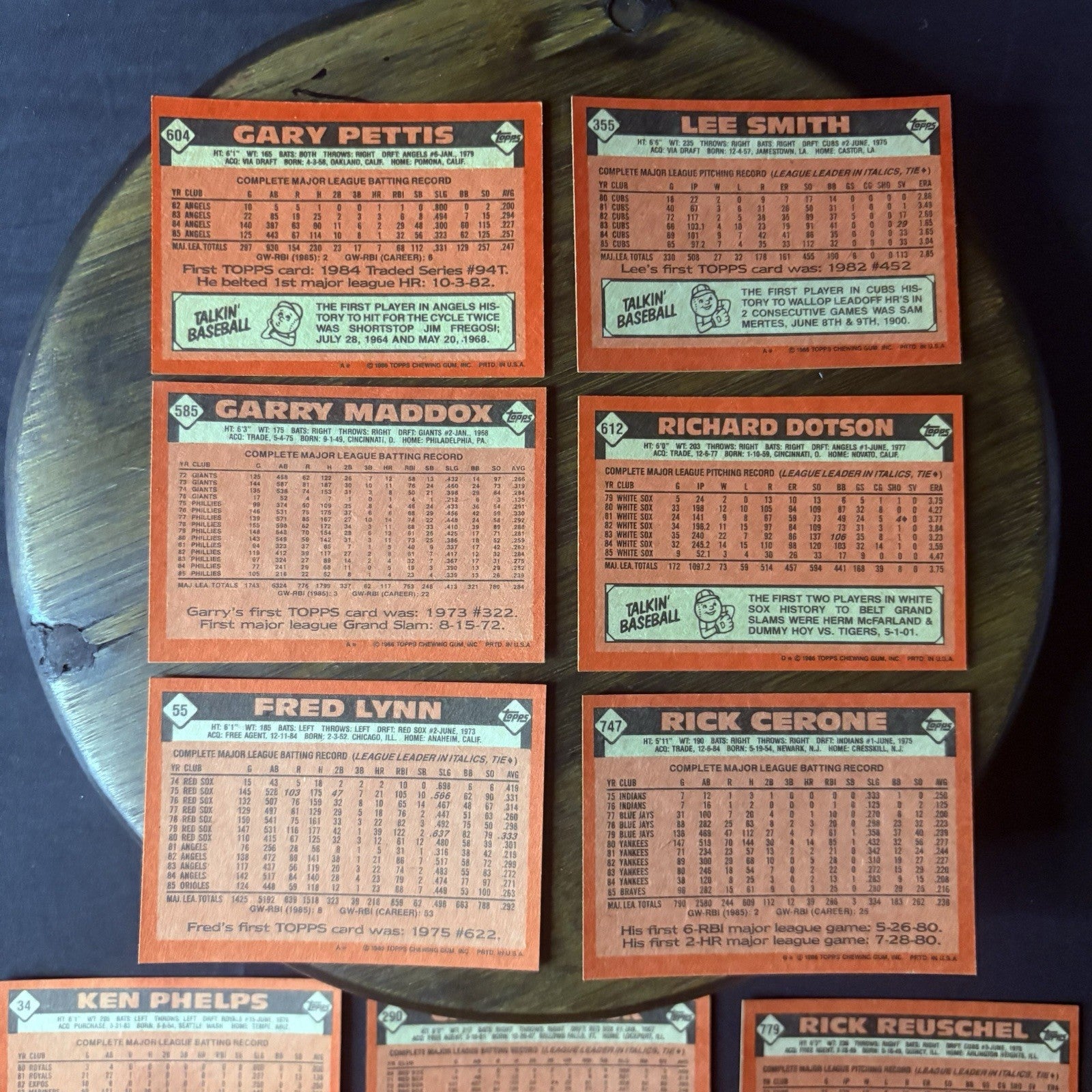 1986 Topps High Grade Baseball Cards.  15 card lot11