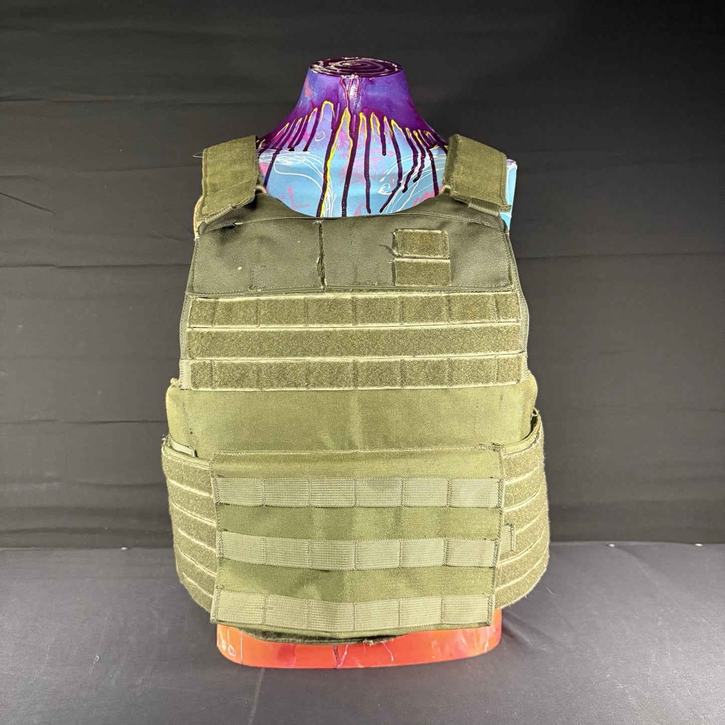 PB Carrier with Level 3A(IIIA) Soft Body Armor FLXIIIA Tactical OD Green Vest0