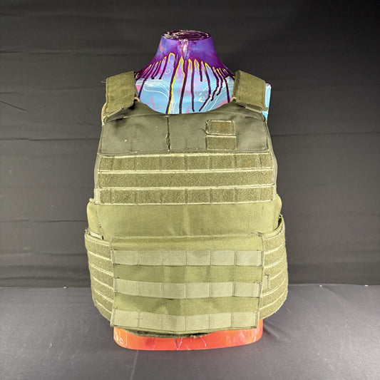 PB Carrier with Level 3A(IIIA) Soft Body Armor FLXIIIA Tactical OD Green Vest0