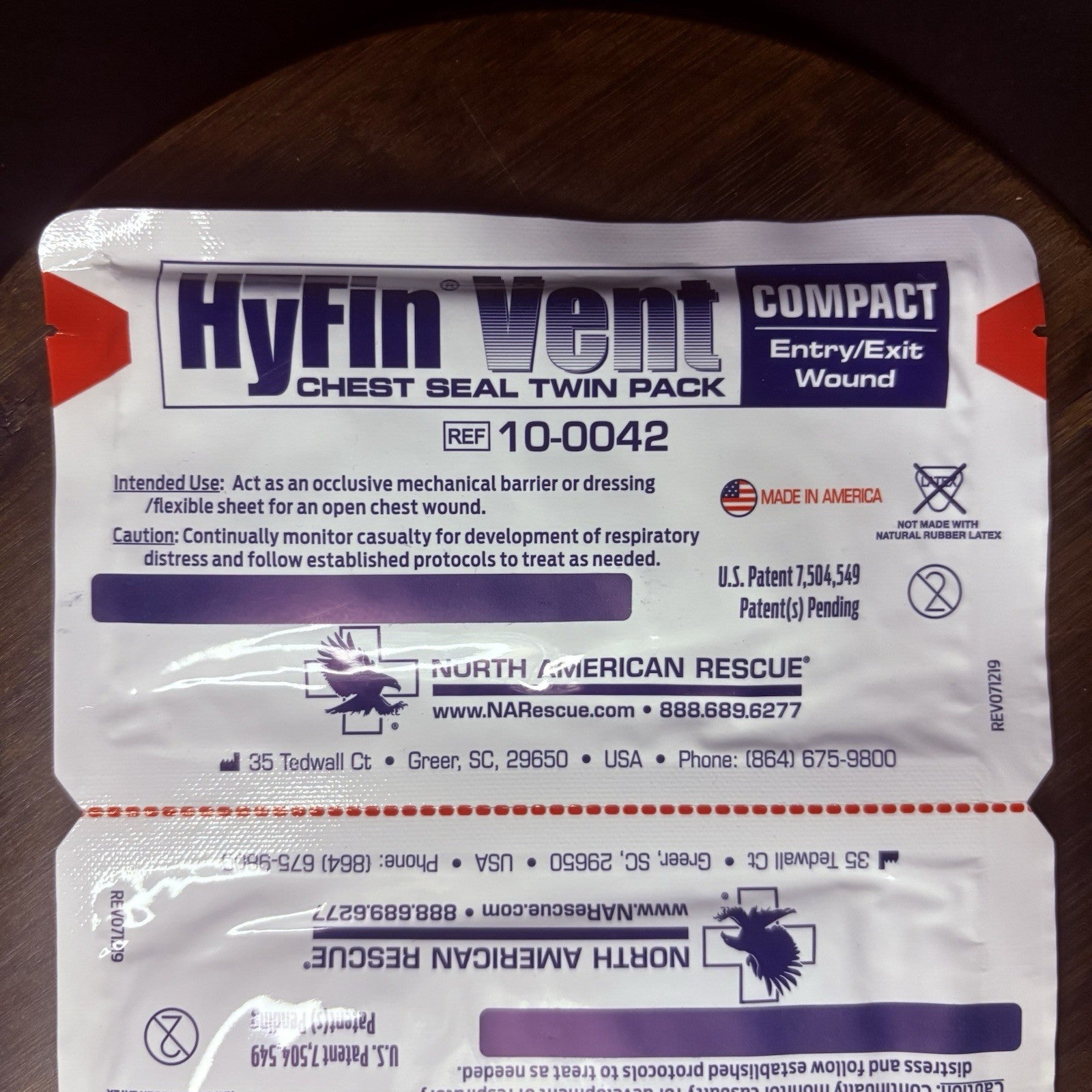 Twin Pack – HyFin Vent Compact Chest Seal (2 Seals Total) | for Entry/Exit3