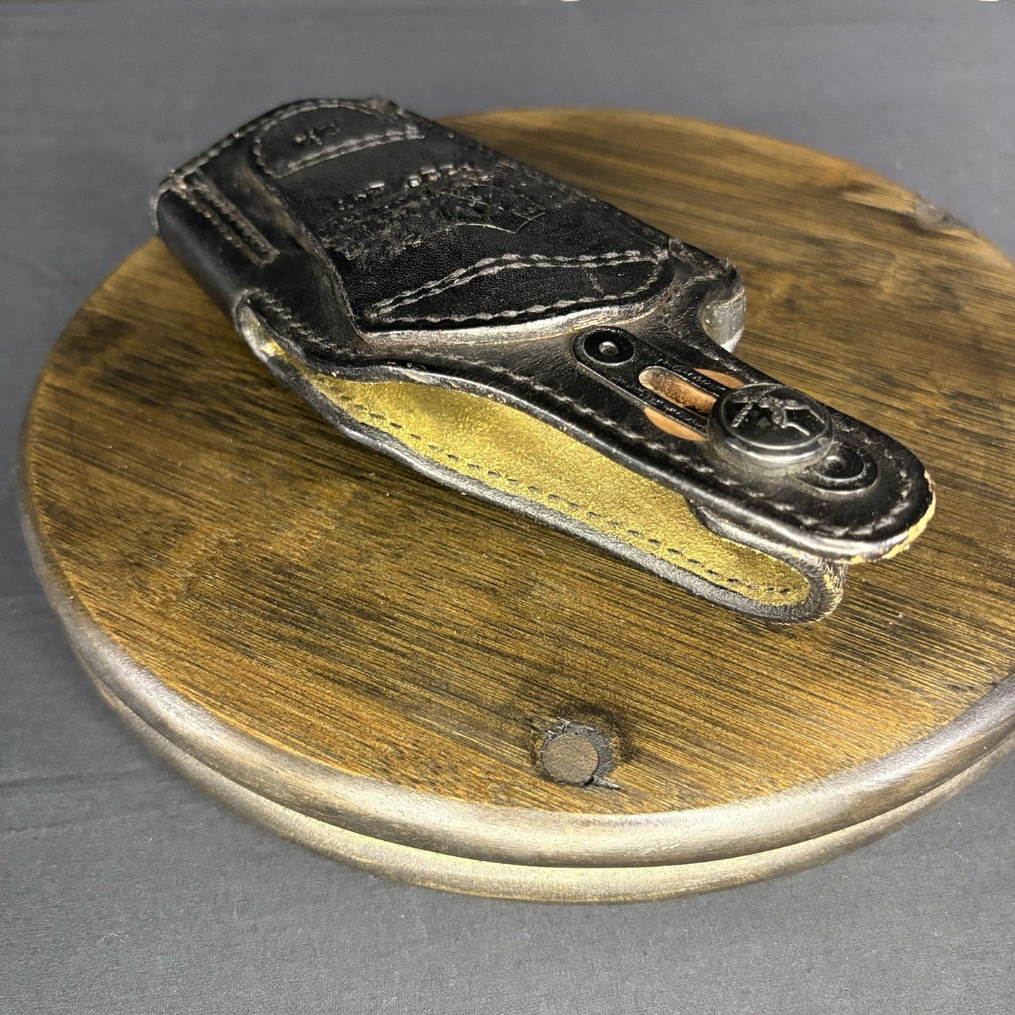 Safariland #2 Basket Weave Leather Holster for SigSauer 225, 2 1/4" Belt Loop RH12