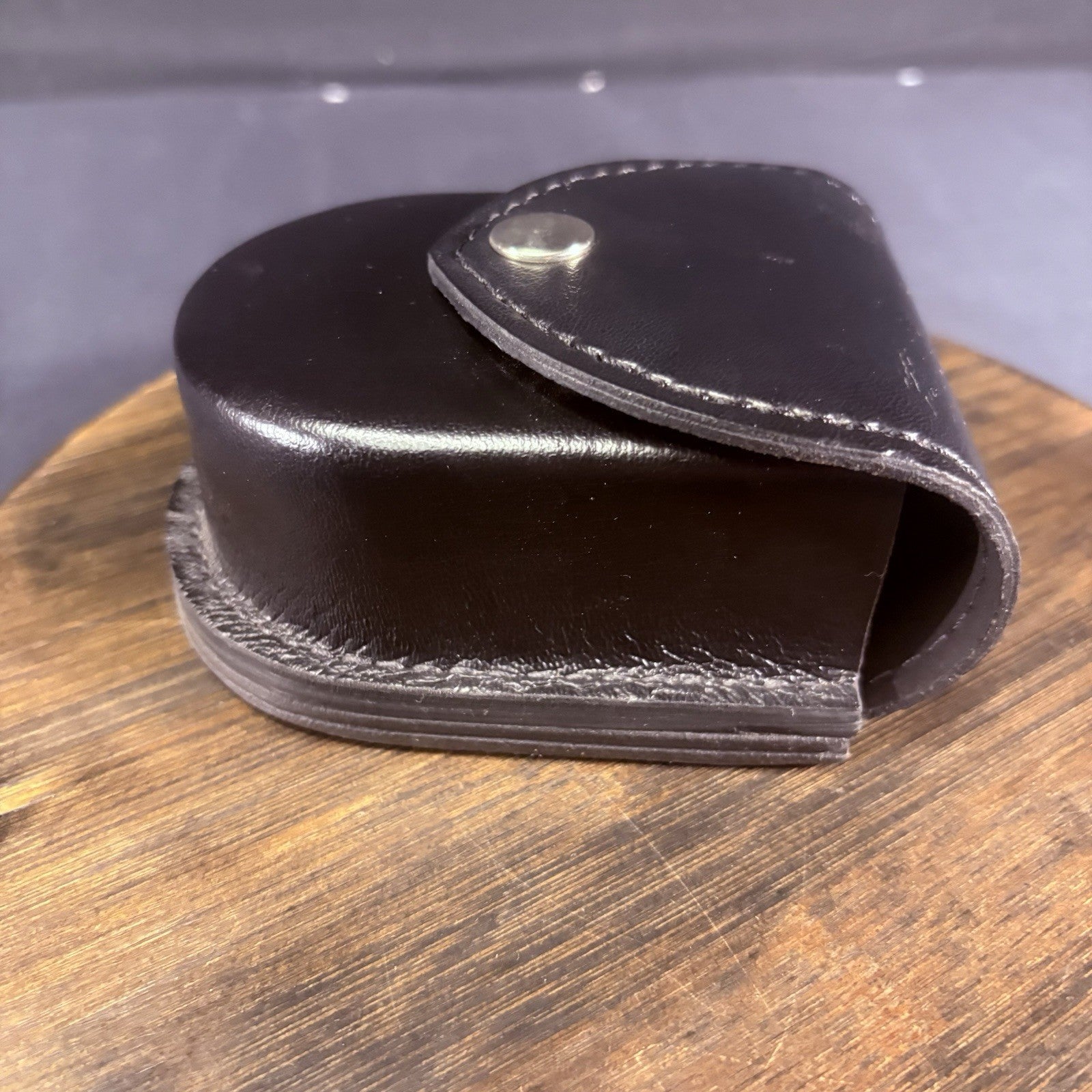 Safariland 290-2 Double Handcuff Pouch Plain Leather Chrome Snap 2.25" Belt Loop8