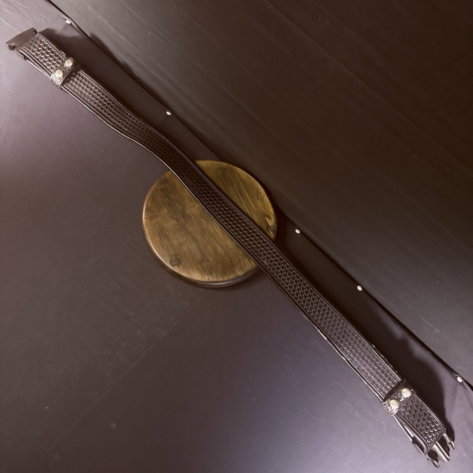Bianchi 7950 Duty Belt Size 40”-46" w/Belt Keepers AccuMold Basketweave Leather6