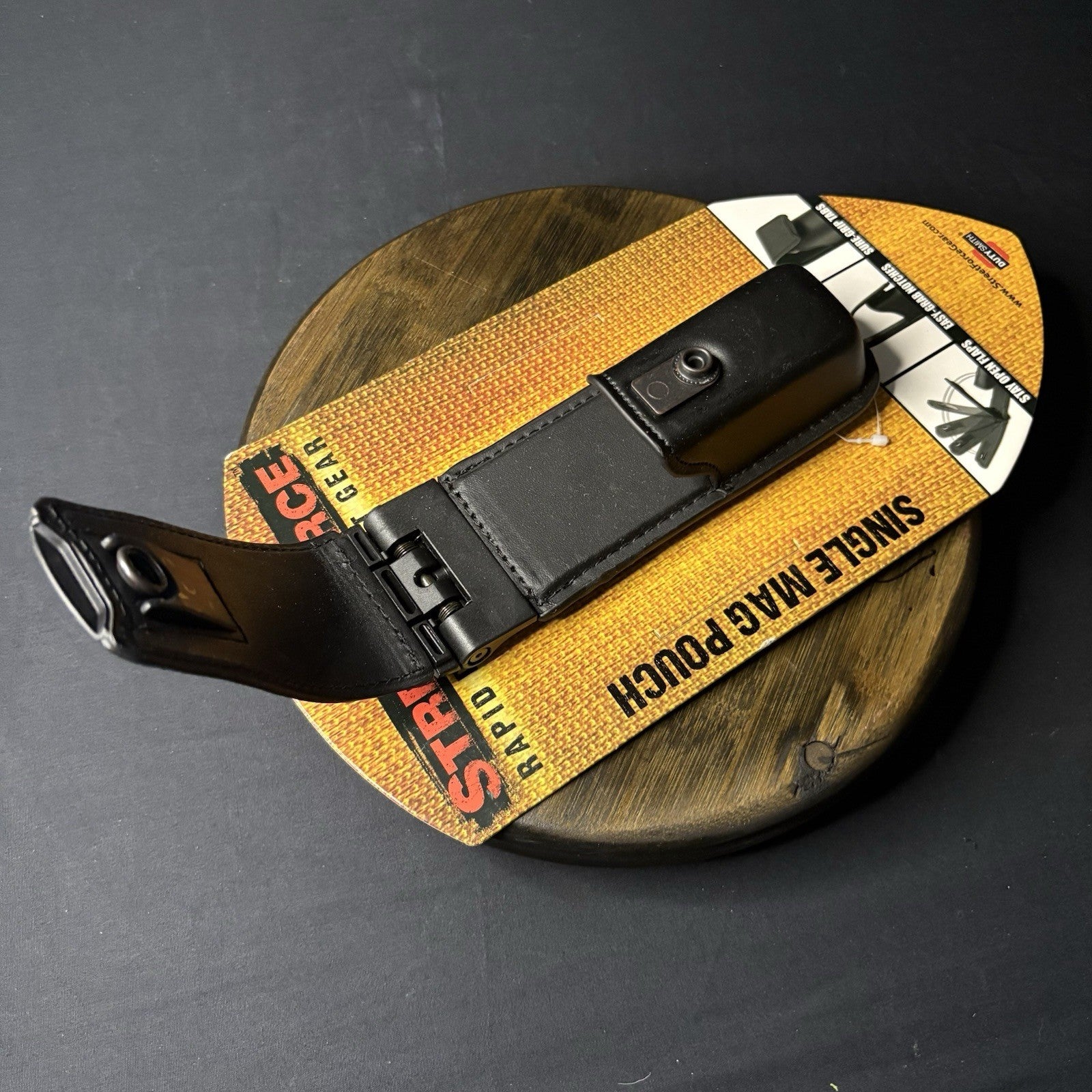 Leather Magazine Carrier ~Spring Loaded~ Pouch  .40, .357, 9mm Rapid Deployment9