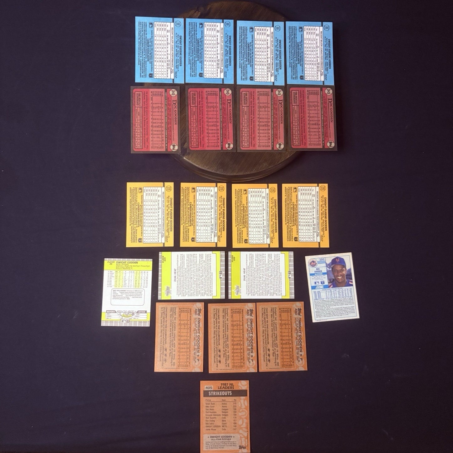 (Lot of 20) Dwight/ Doc Gooden Assorted Card 1987 to 1989 Topps Donruss Fleer1