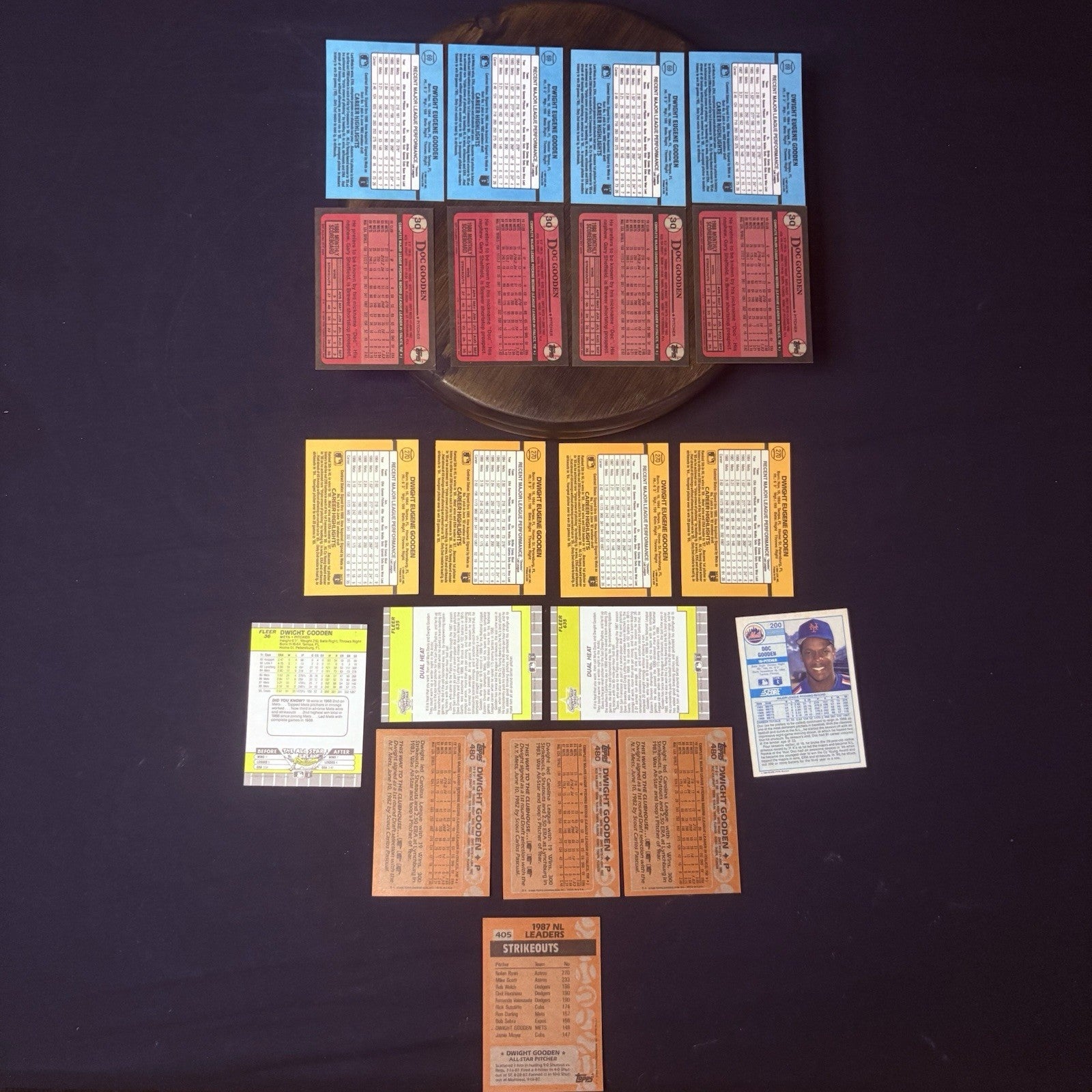 (Lot of 20) Dwight/ Doc Gooden Assorted Card 1987 to 1989 Topps Donruss Fleer1
