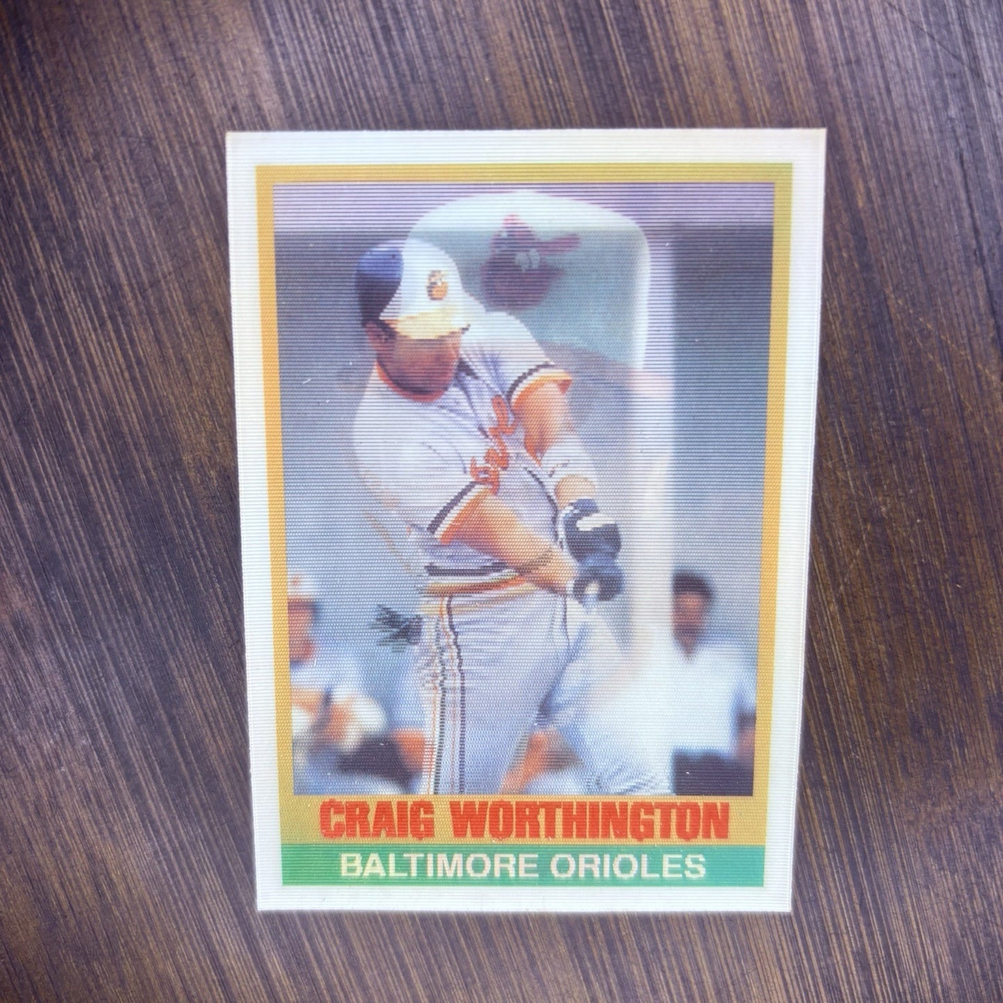 1989 Sportflics Craig Worthington #134 High Grade MLB Trading Card0