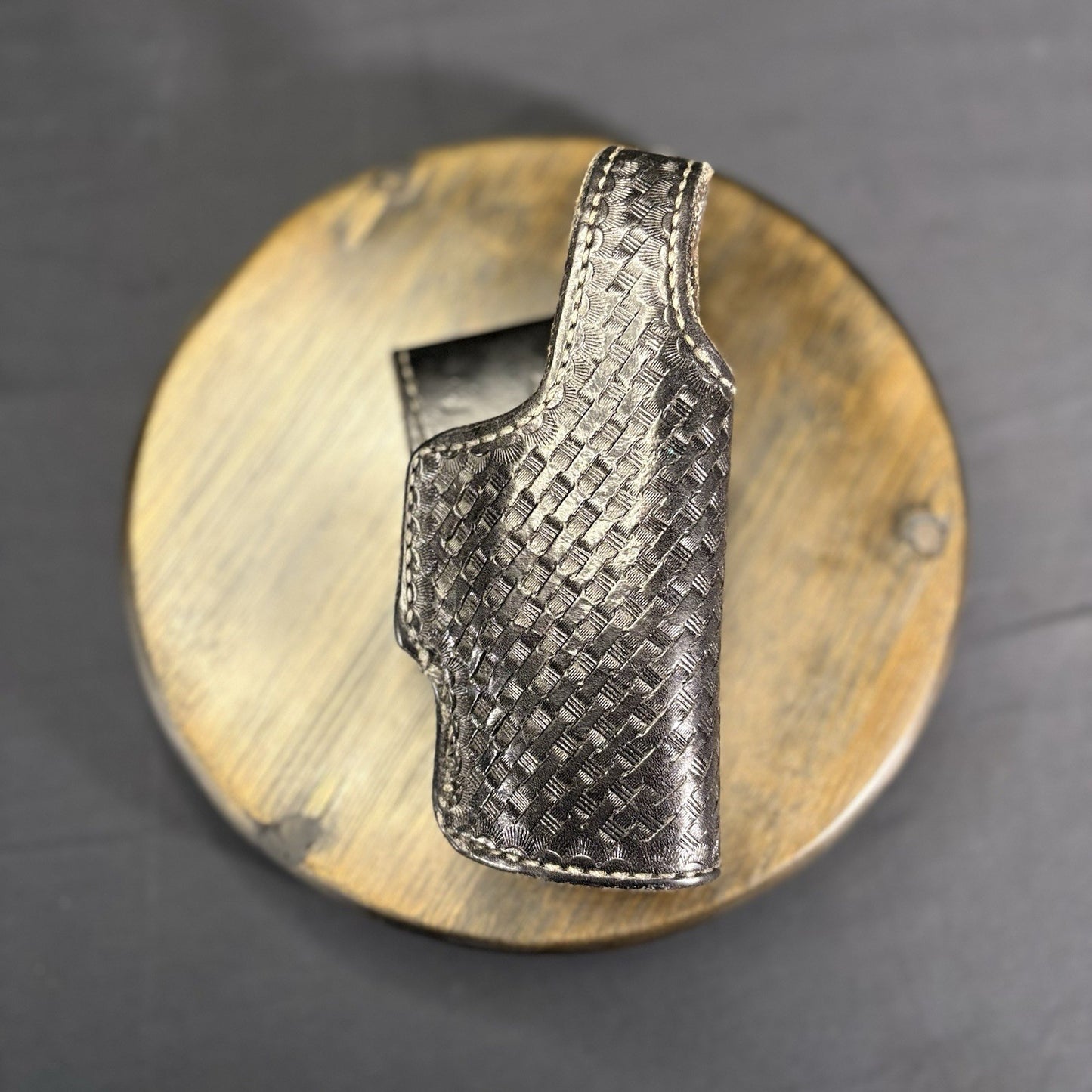 Ted Blockers Black Leather Basket Weave Sig Sauer P225 Holster0