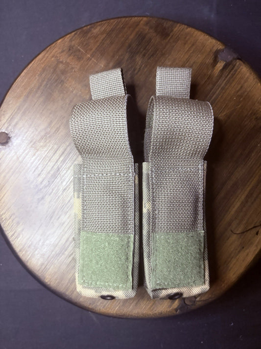 USA Double MOLLE ACU Camo 9MM Pistol MAG/ Magazine Pouch Double Or Single Stack0