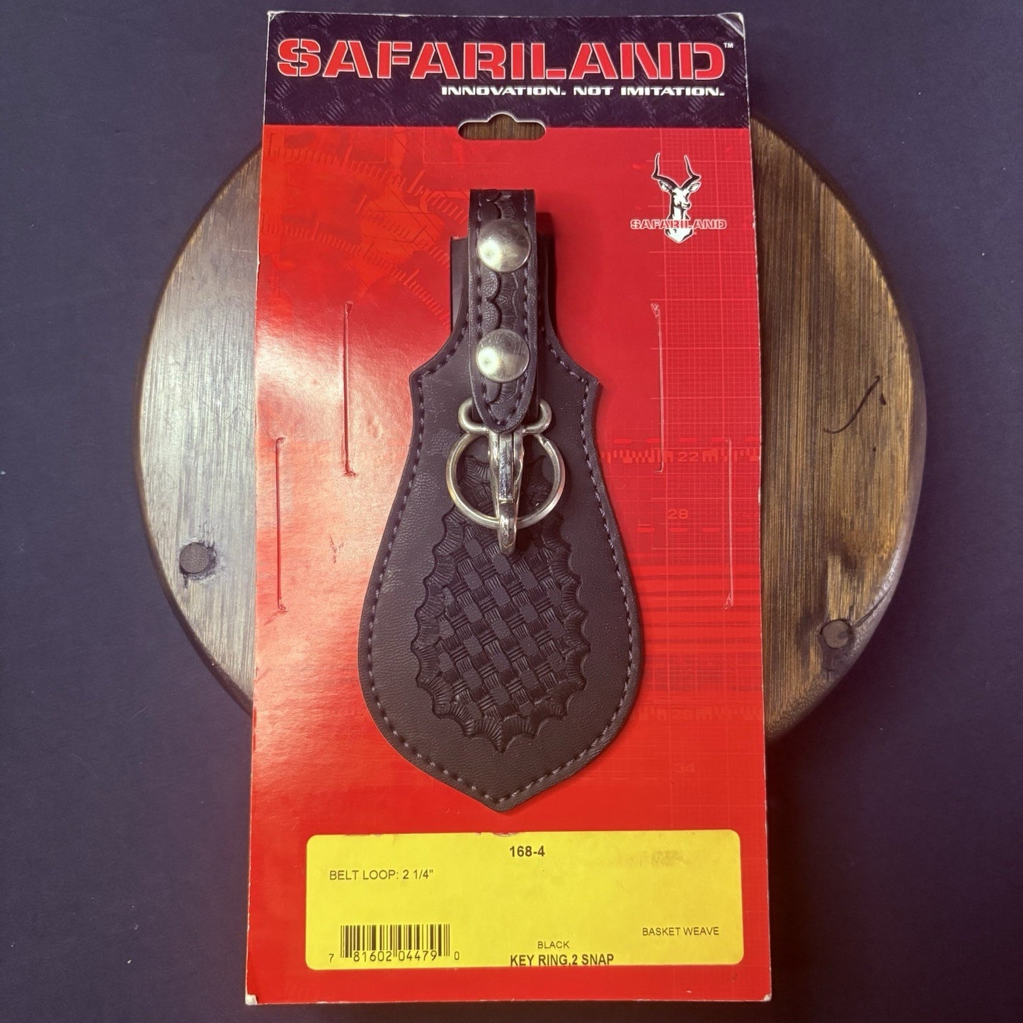 Safariland Key Keeper Model 168 Key Ring Basketweave w/Chrome Double Snap Holder0