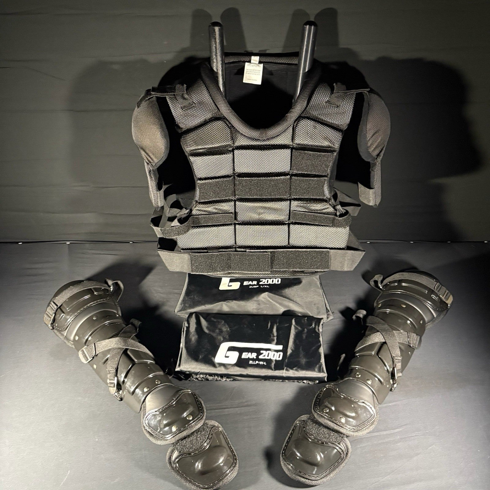 Complete Riot Gear Bundle U.S.A. Made With Riot Shield, Chest Armor, Shin Guards1