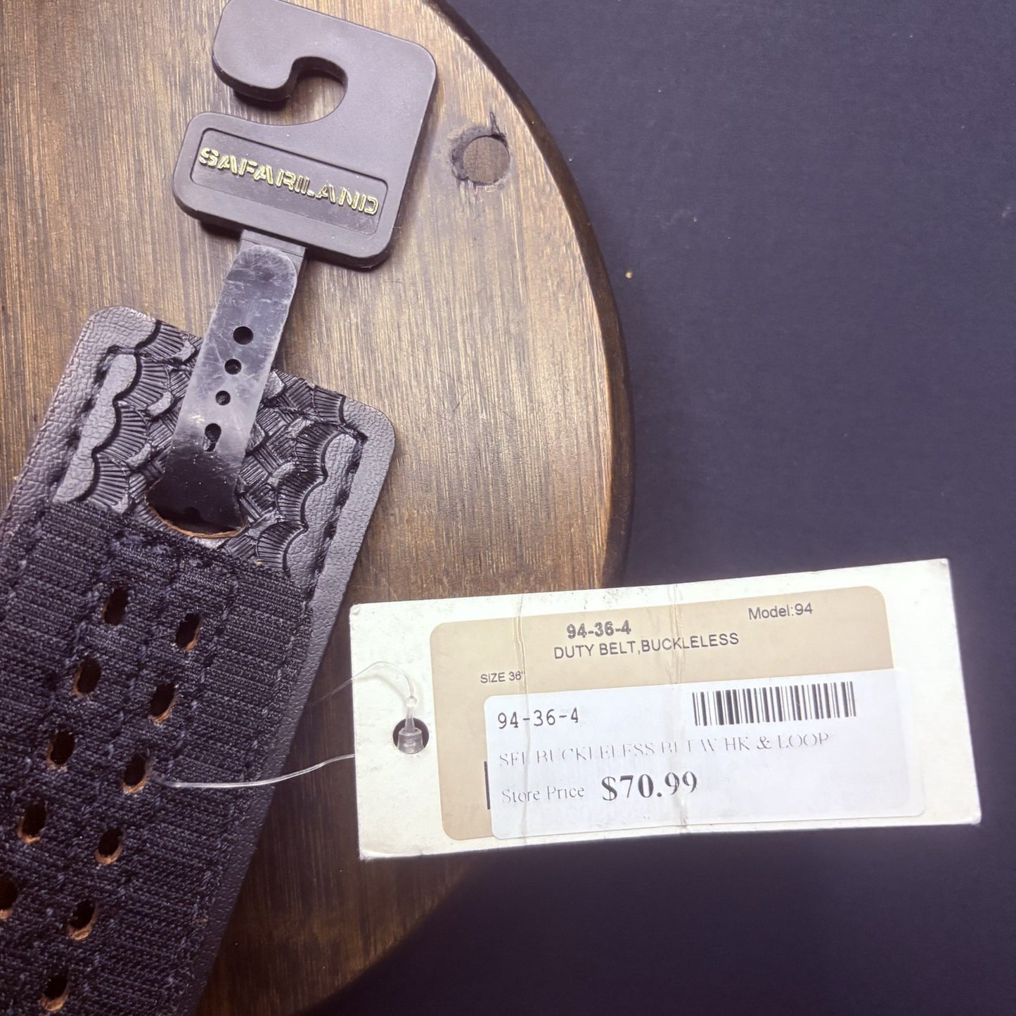 Safariland Buckleless Duty Belt Size: 36" Model 94 Lined Basket Weave 94-36-43