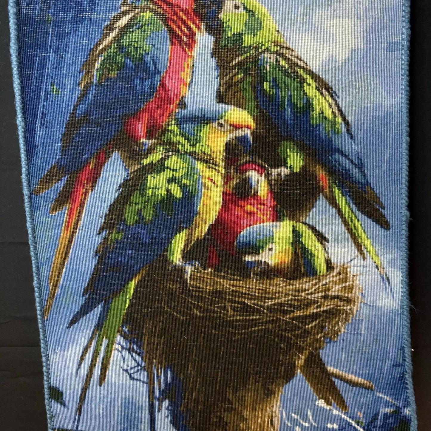 Persian Pictorial Rug Bird Hand Knotted 24”x16” 60X40cm 304KPSI w/Rug Hangers18