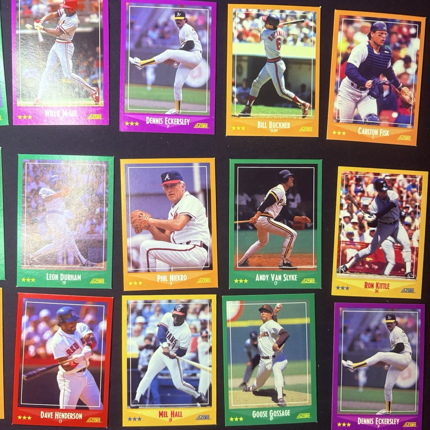 1988 Score High Grade Baseball Card Lot Of (21) NM Cards3