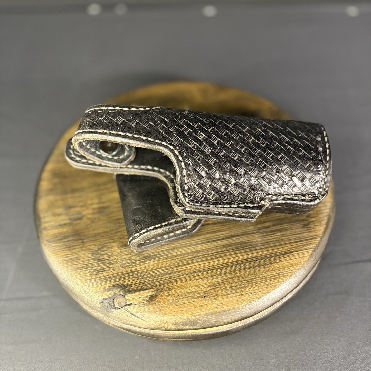 Ted Blockers Black Leather Basket Weave Sig Sauer P225 Holster7