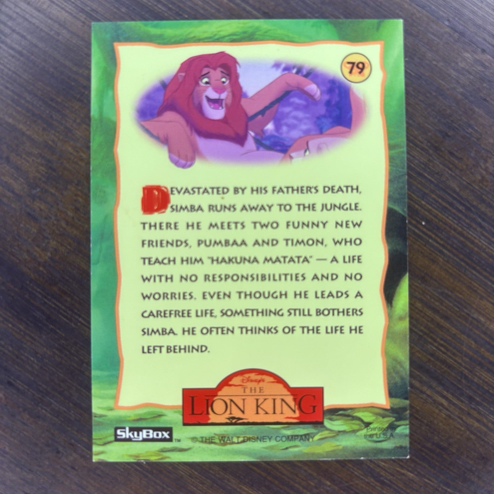 1994 SkyBox The Lion King Series 1 & 2 #79 The Circle of Life - Young Simba1