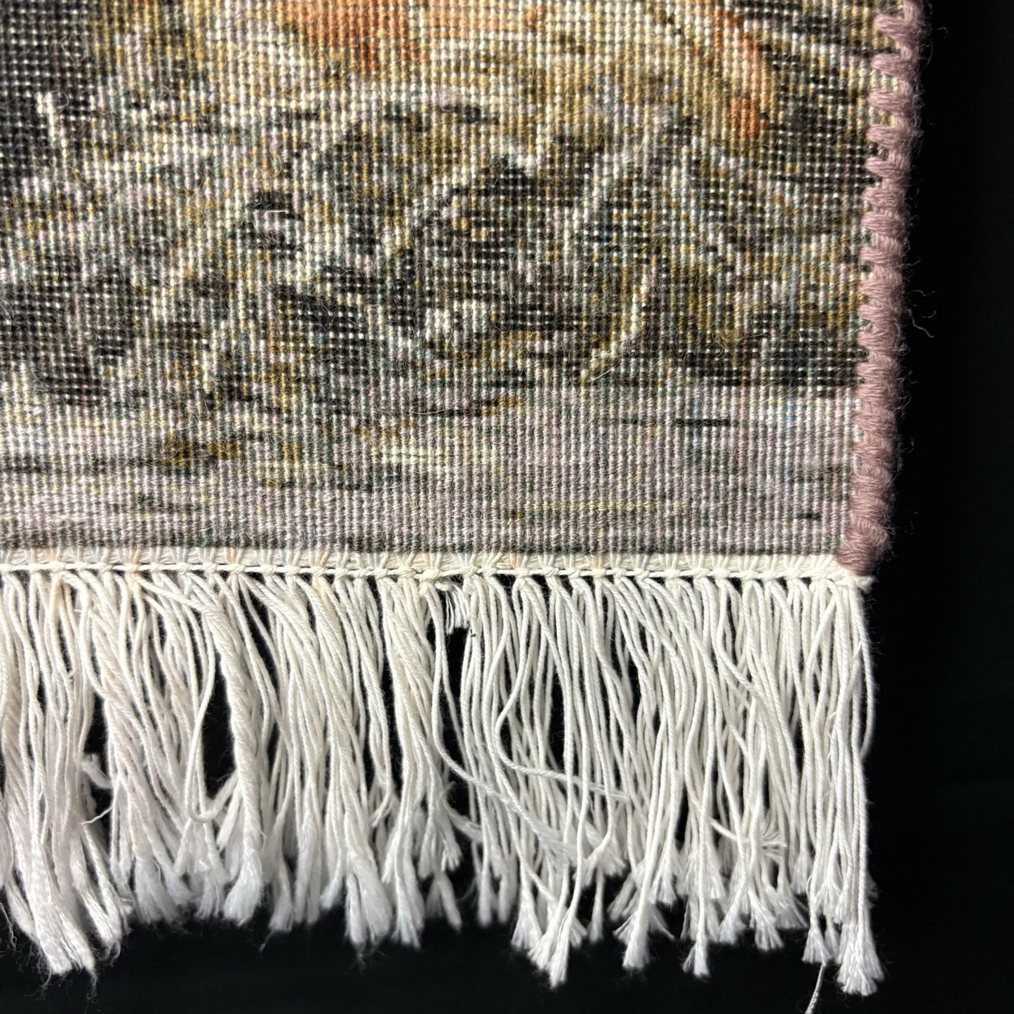 Pictorial Rug 3-D Kittens Tabrizz Hand Knotted 24”x16” w/Rug Hangers22