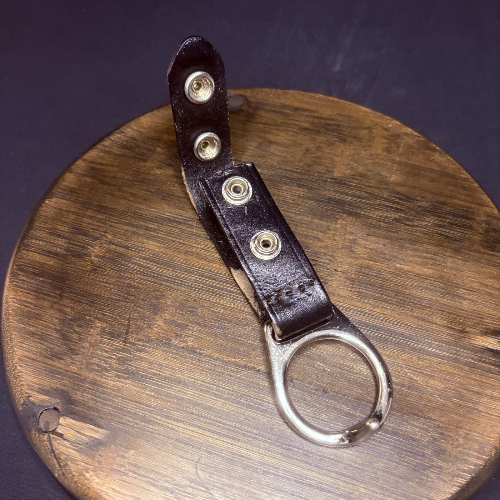 PR-24 Baton Ring Metal Chrome Ring & Double Snap Black Basket Weave3