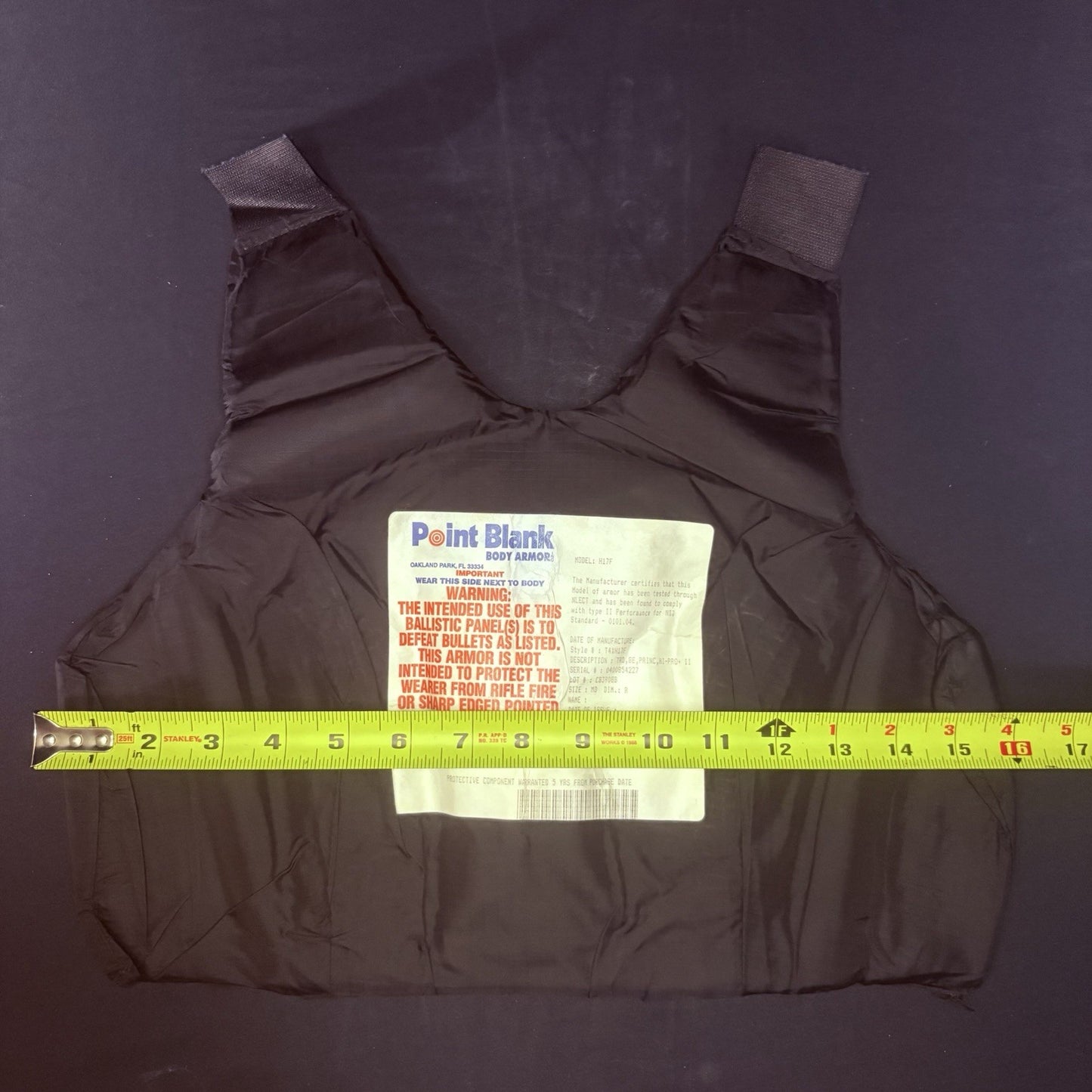 PB Bullet Proof Vest Level 2 Size Female Medium II Ballistic Concealable Vest11