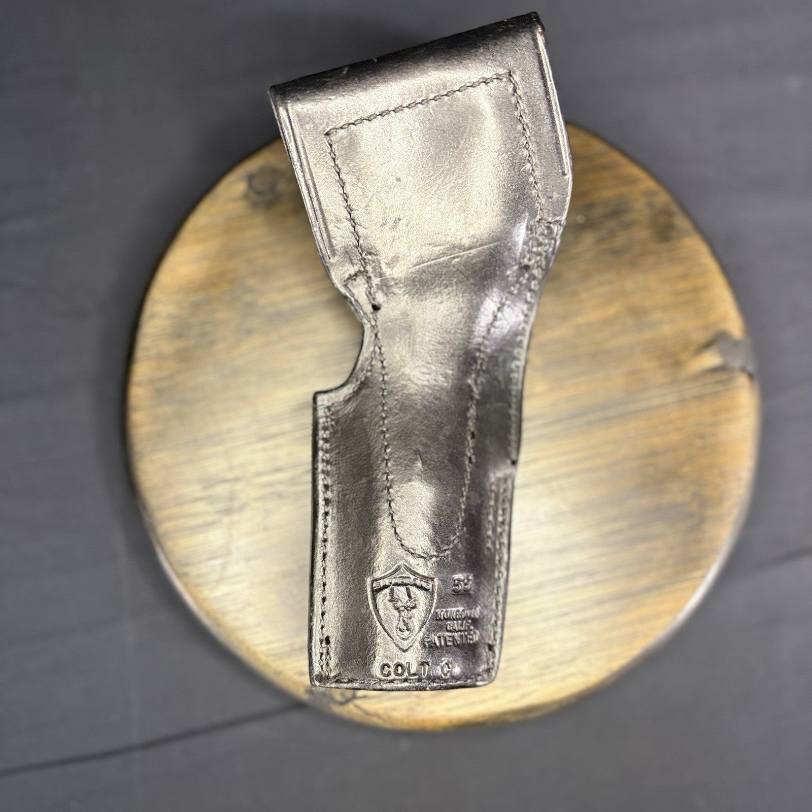 Safariland #55 Black Basket Weave Holseter For Colt C Pistols Snap Closure1