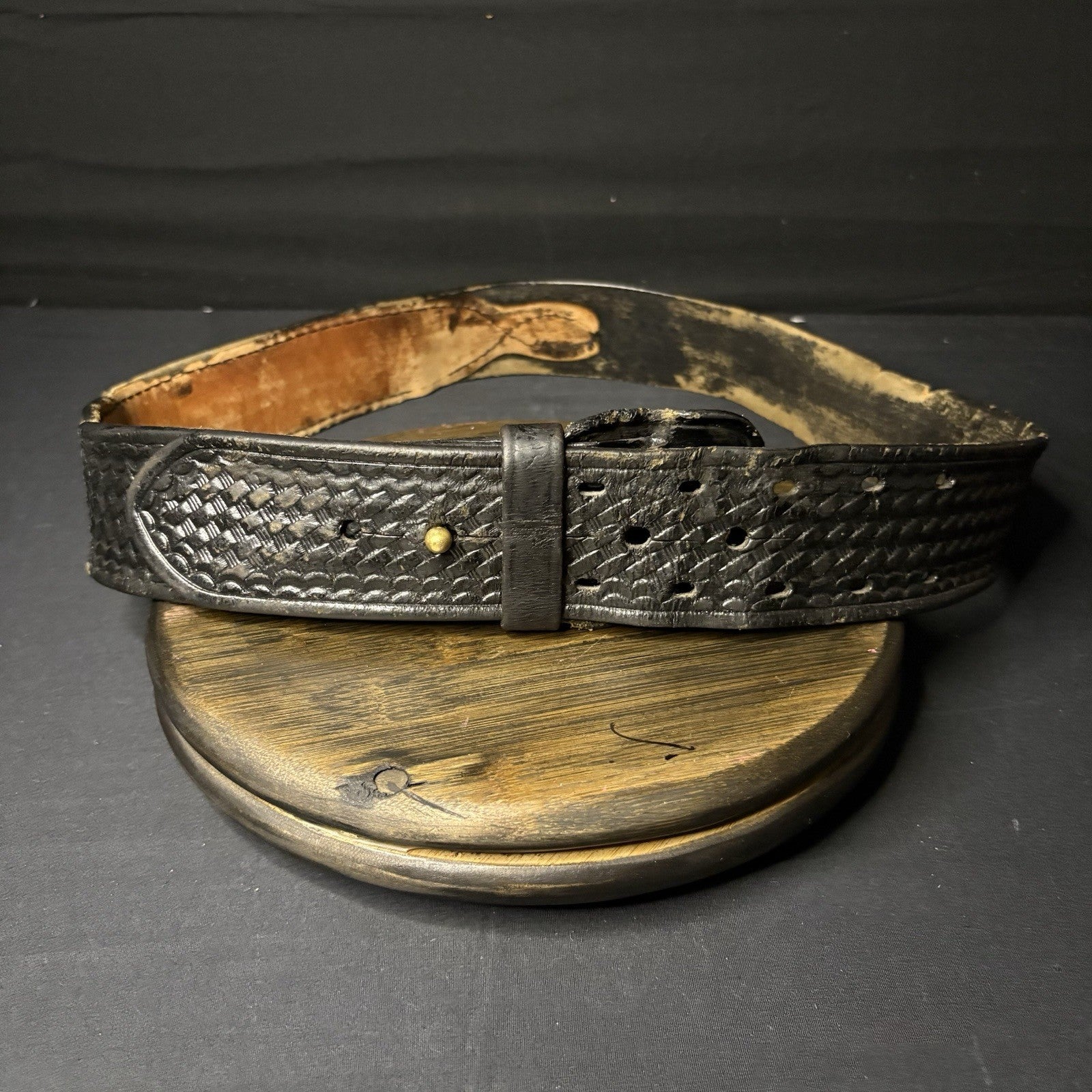 Dutyman Leather Duty Belt 38” Black Basket Weave5