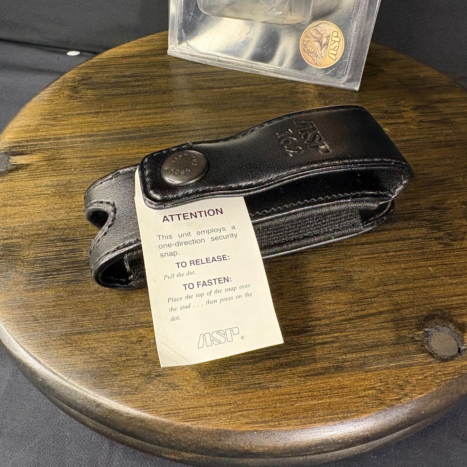 ASP Leather Duty Scabard/ Holster For 16” FrictionLoc Or Triad Flashlight1