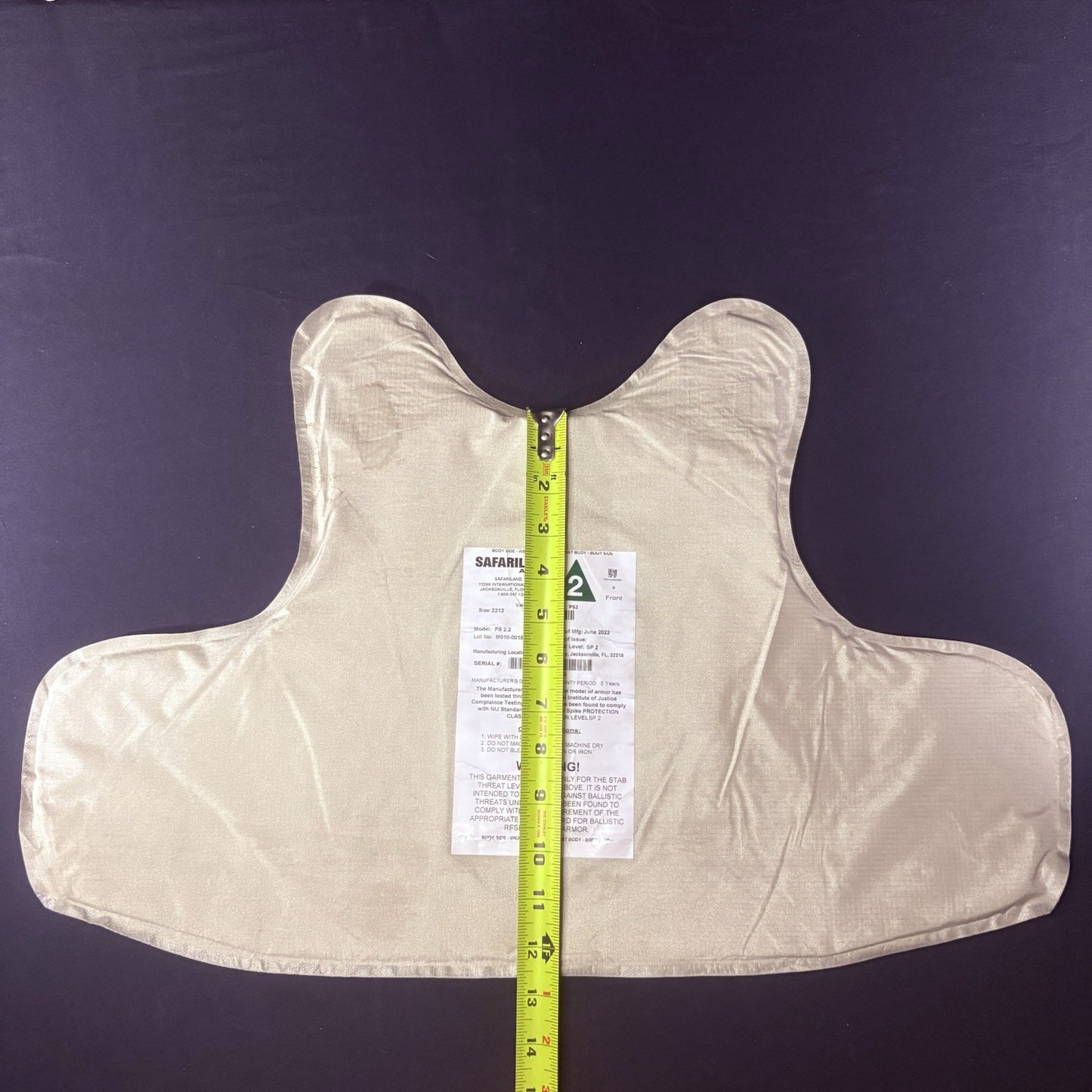 Safariland Stab Armor 2022 Size Large PS2.2 Spike Level 2 VERY THIN and FLEXIBLE9