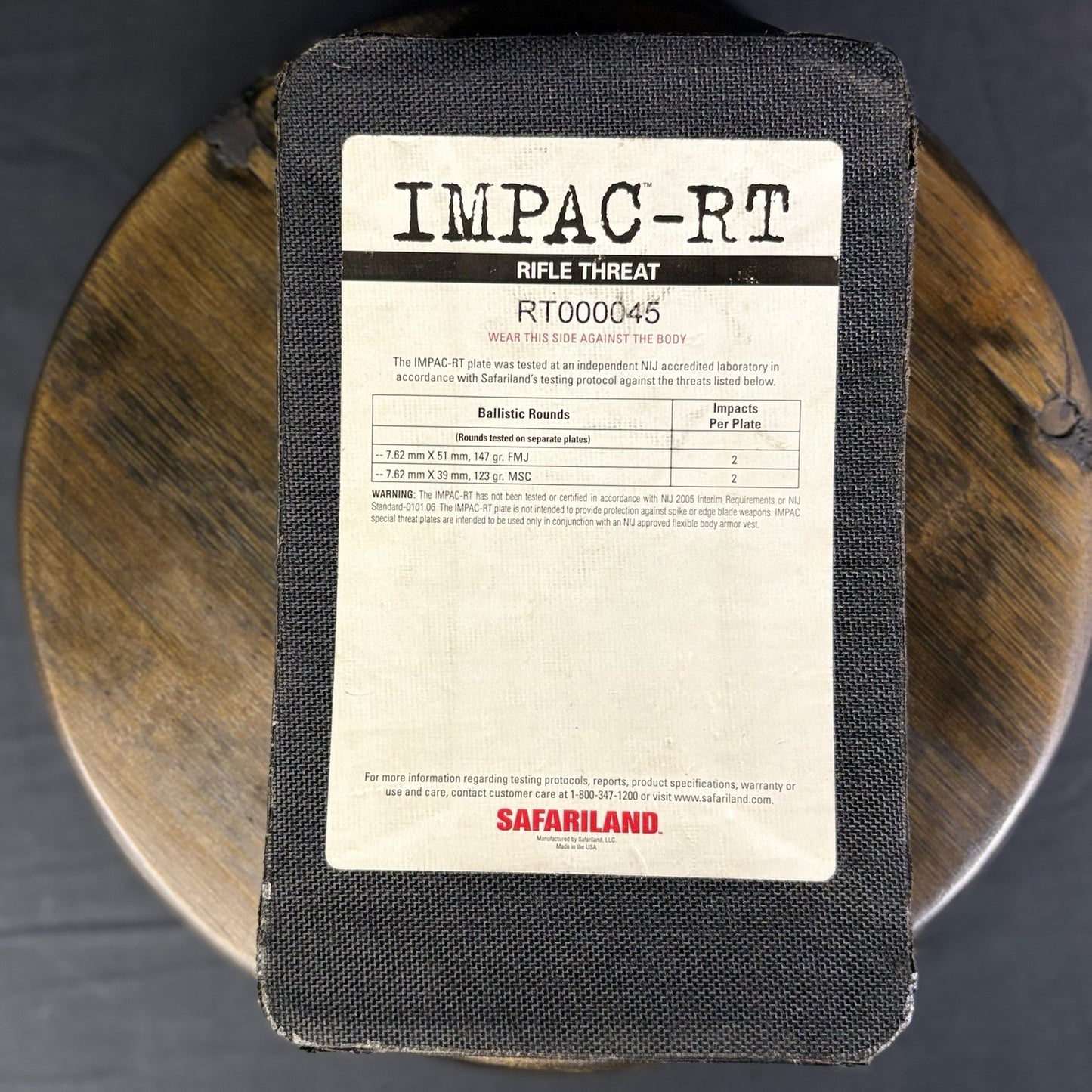 Protech Level 3 / III Plate Rifle Threat Tactical Impac-RT  Plate Body Armor7