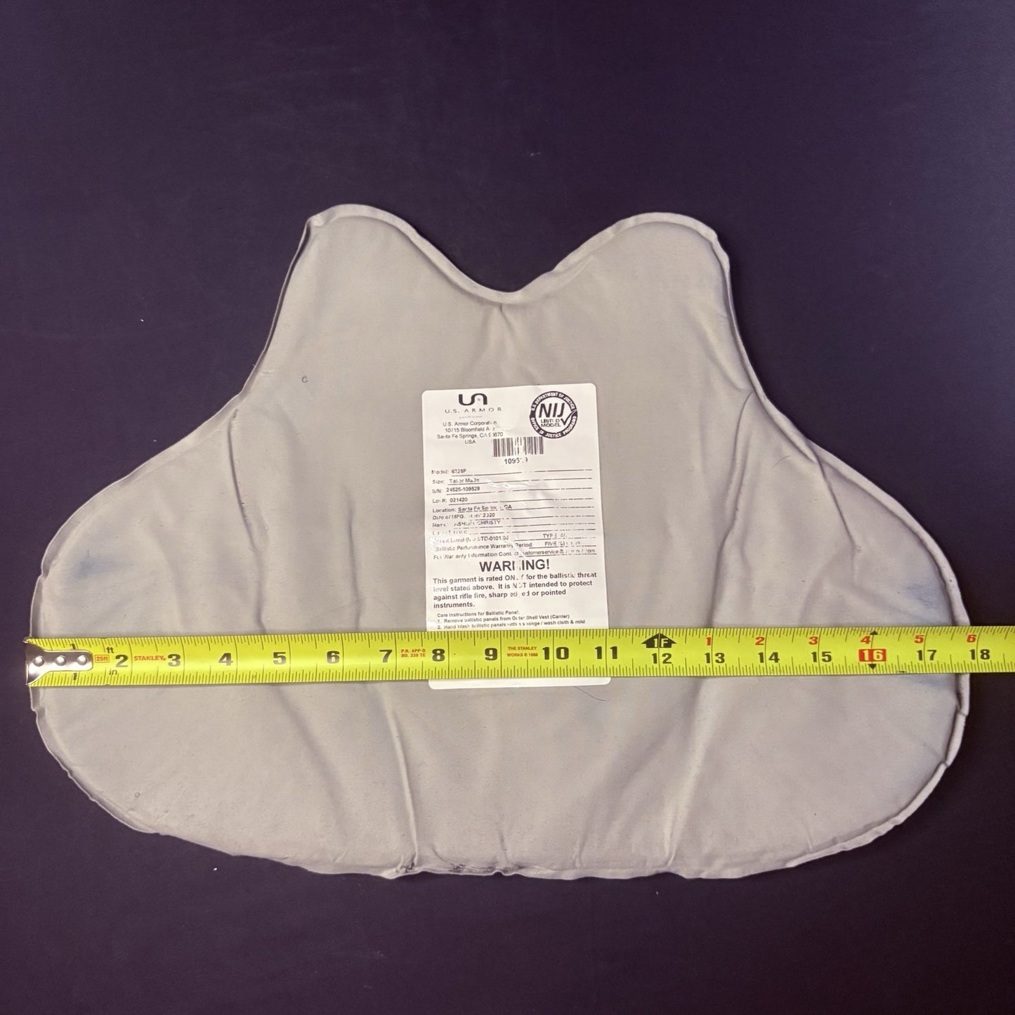 US Armor 3A Bullet Proof Vest Size FEMALE SMALL Ballistic IIIA Concealable8