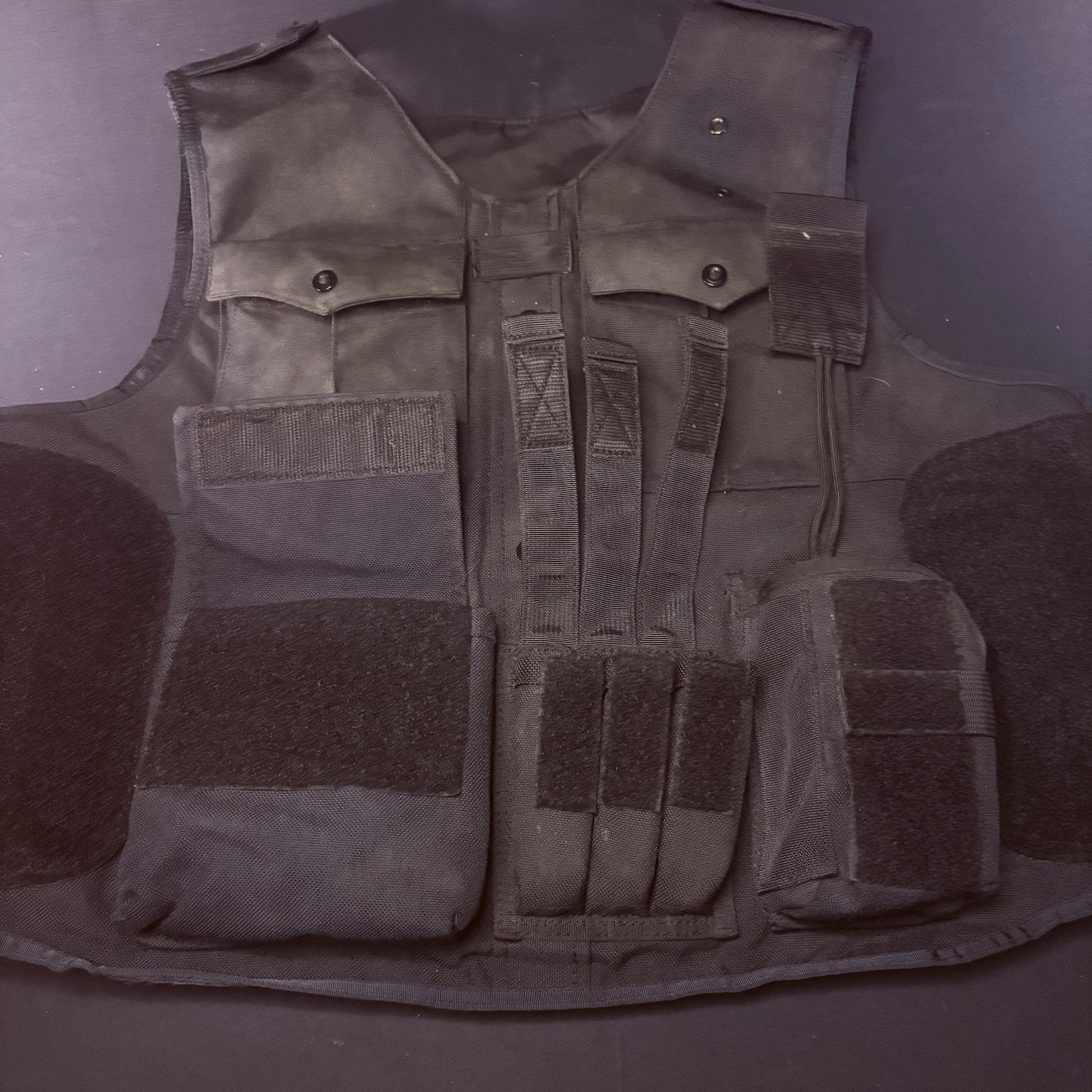Cordura Tactical Plate Carrier Size XL USA Made w/Radio, Mag, Utility Pouches7