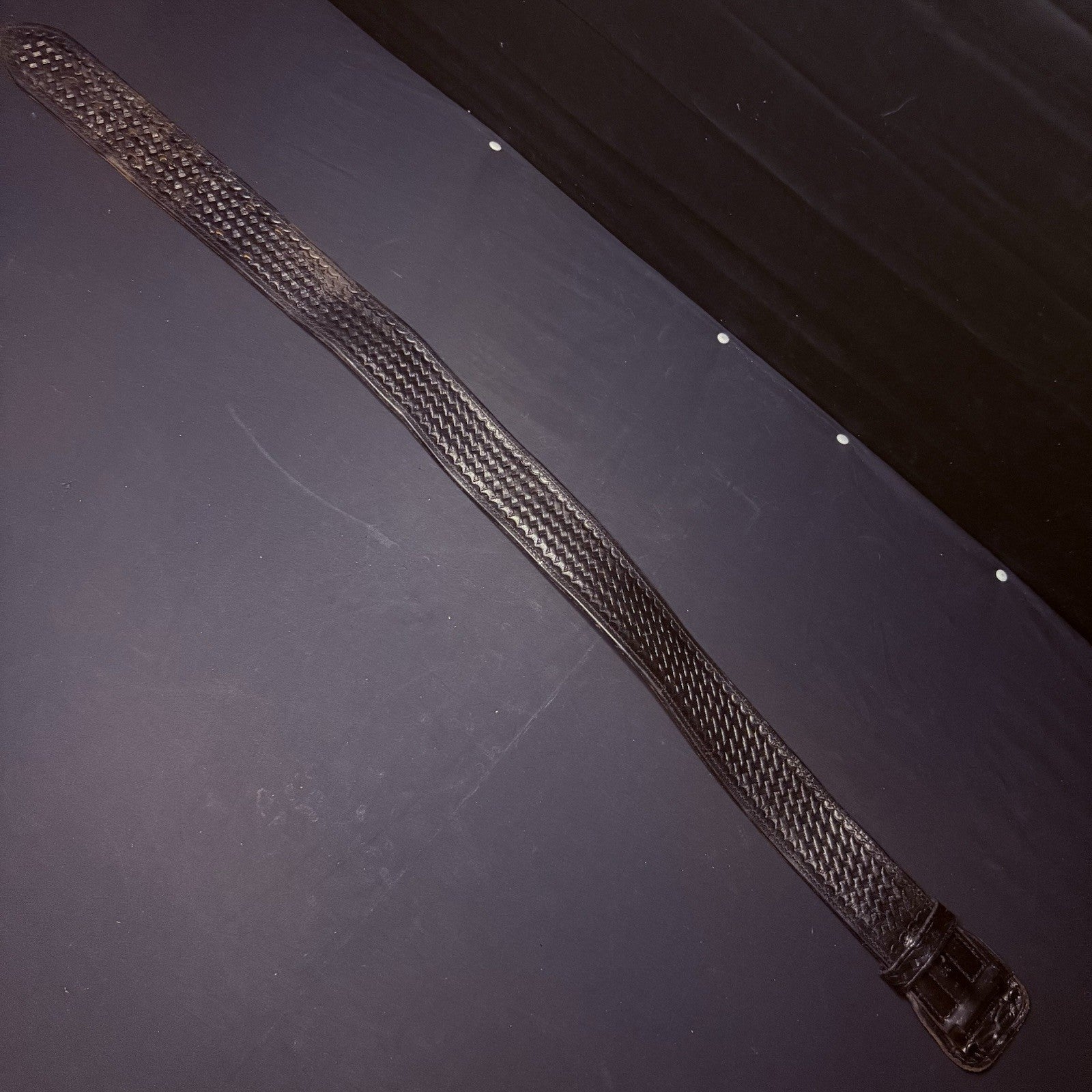 Bianchi Duty Belt (Size 30") Waist Black Basket Weave Leather5