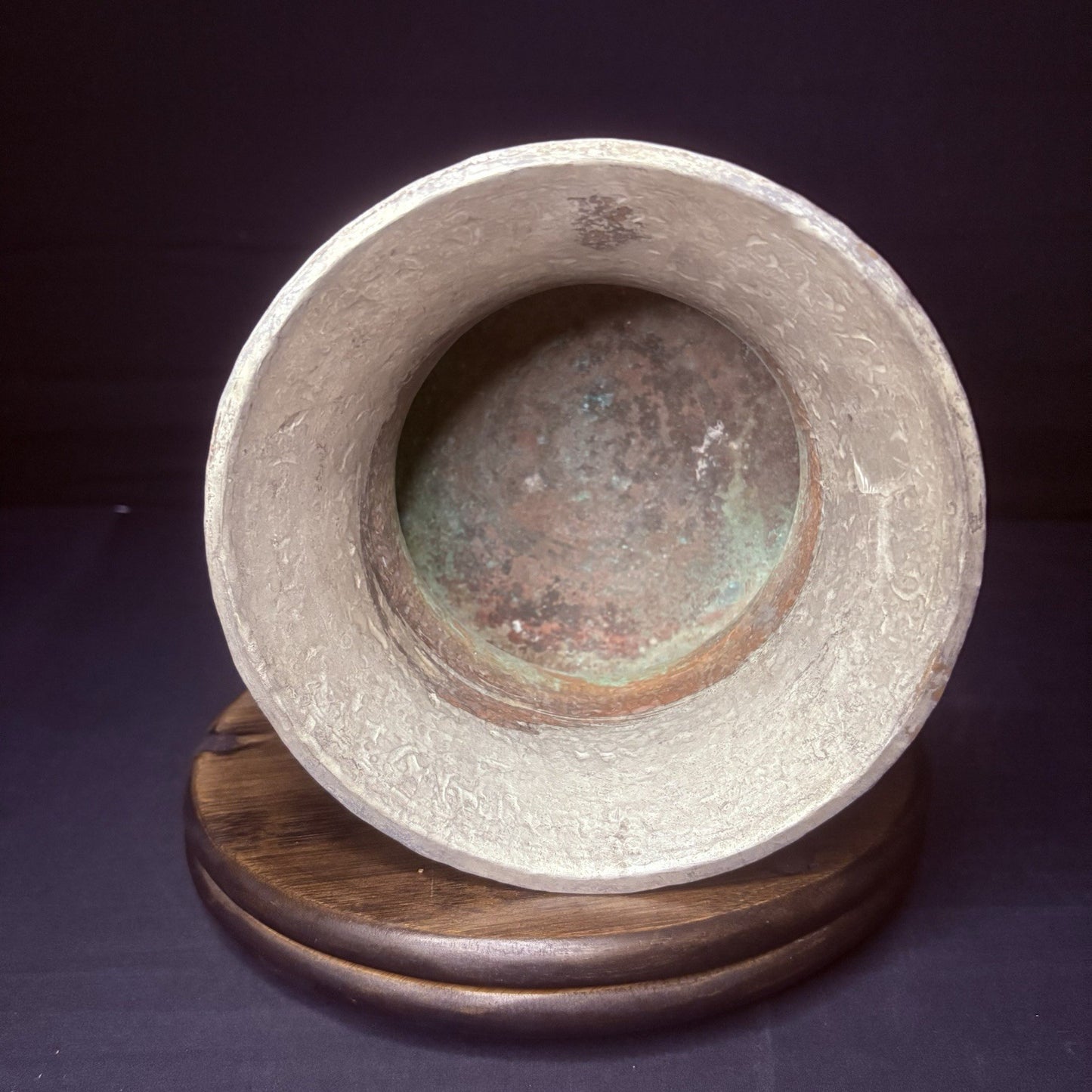 Qajar Era Copper Vessel Hand Hammered Islamic Calligraphy Tinned Late 1800s10