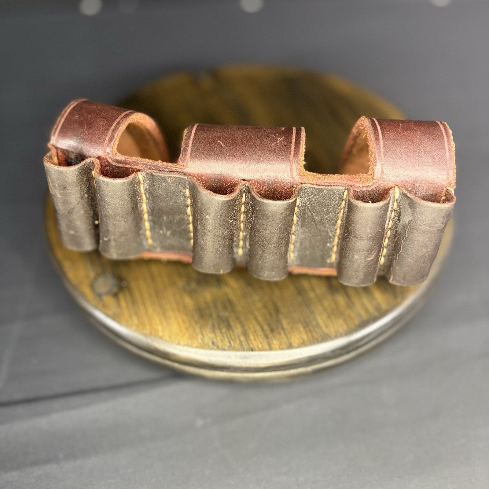 Custom Crafted Guns And Leather Shotgun Shell Belt Carrier By Trigger Happy0