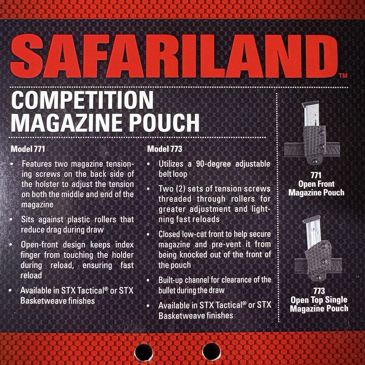 Safariland 773 Competition Magazine Pouch 1911 .45 Open Top 1.5" Belt Loop4