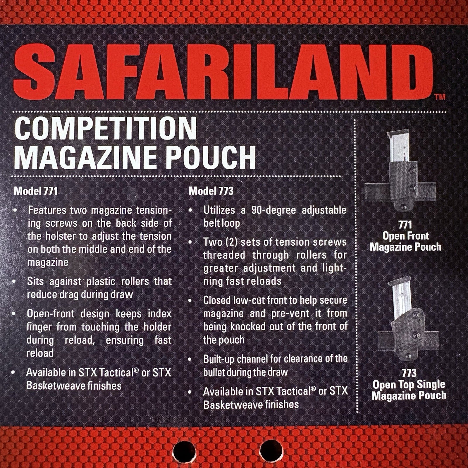 Safariland 773 Competition Magazine Pouch 1911 .45 Open Top 1.5" Belt Loop4