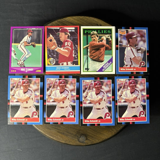 Mike Schmidt Lot 8 Baseball Cards 1988 Donruss Philadelphia Phillies HIGH GRADE0