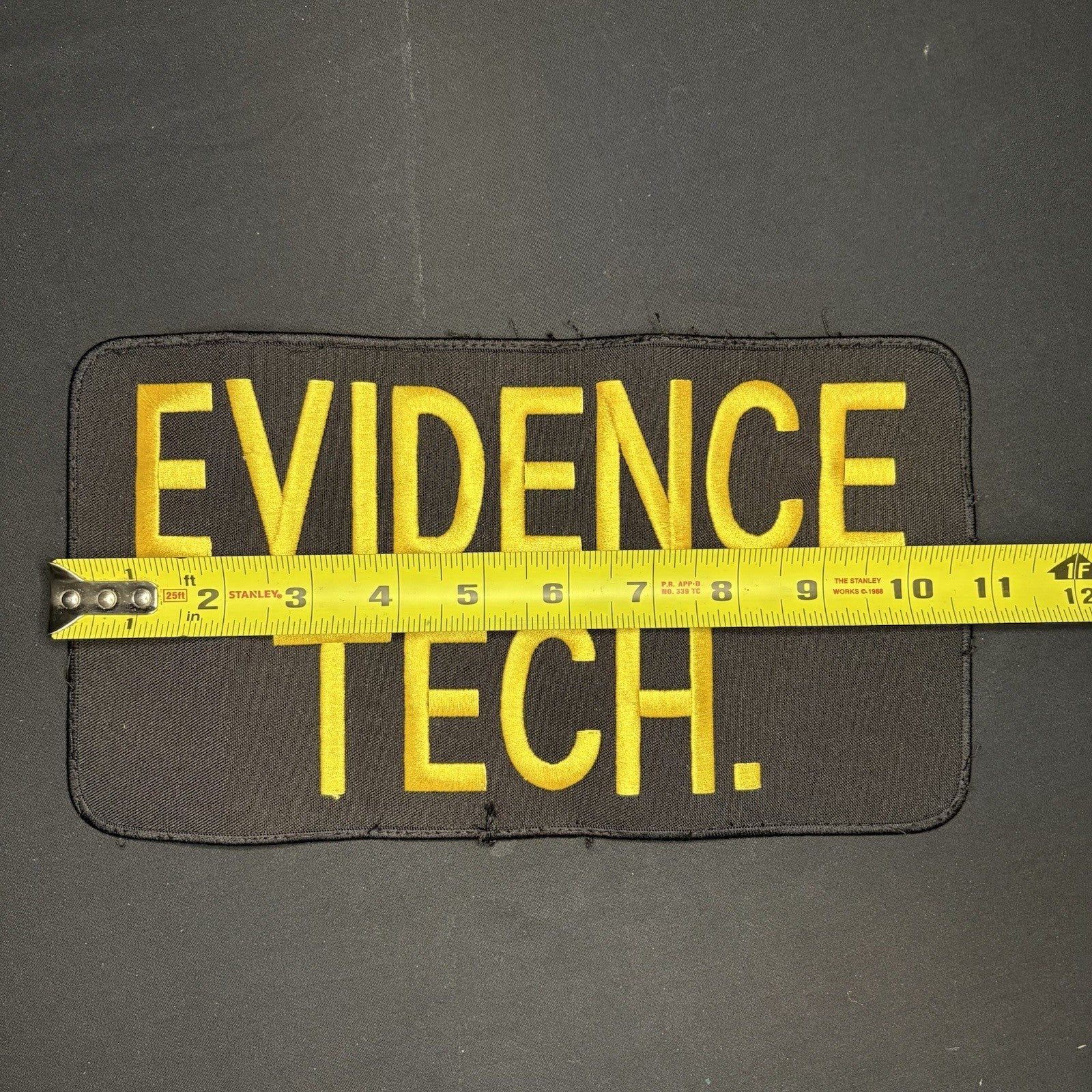 Police Embroidery Patch EVIDENCE TECH 10"x 6" Lot Of 2 Patches1